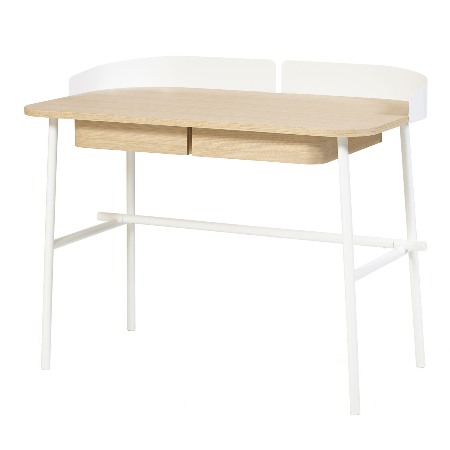 Hartô White - Desk Victor - Natural Wood - Mdf Veneer Oak - Designer Pierre-François Dubois