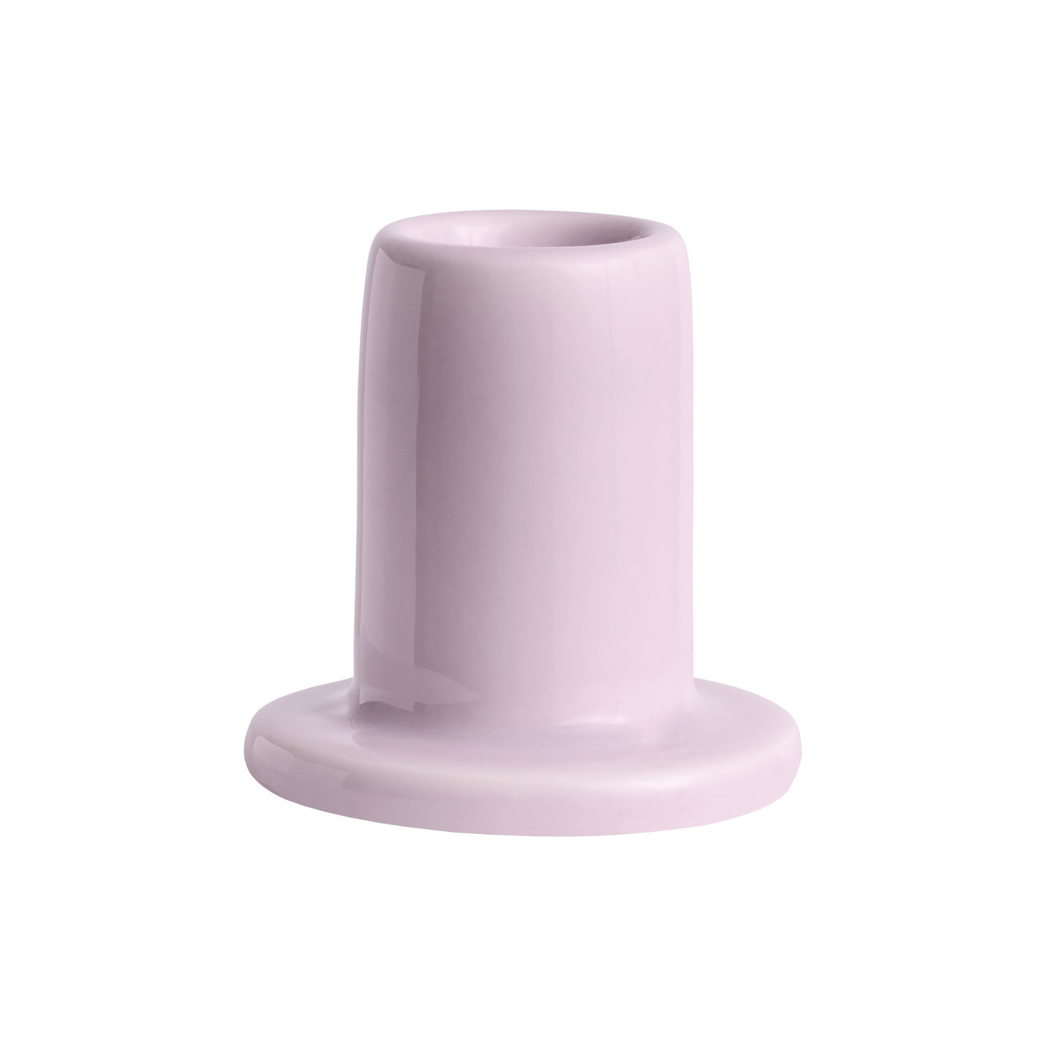 Hay Pink - Candle Stick Tube - Enamelled Earthenware