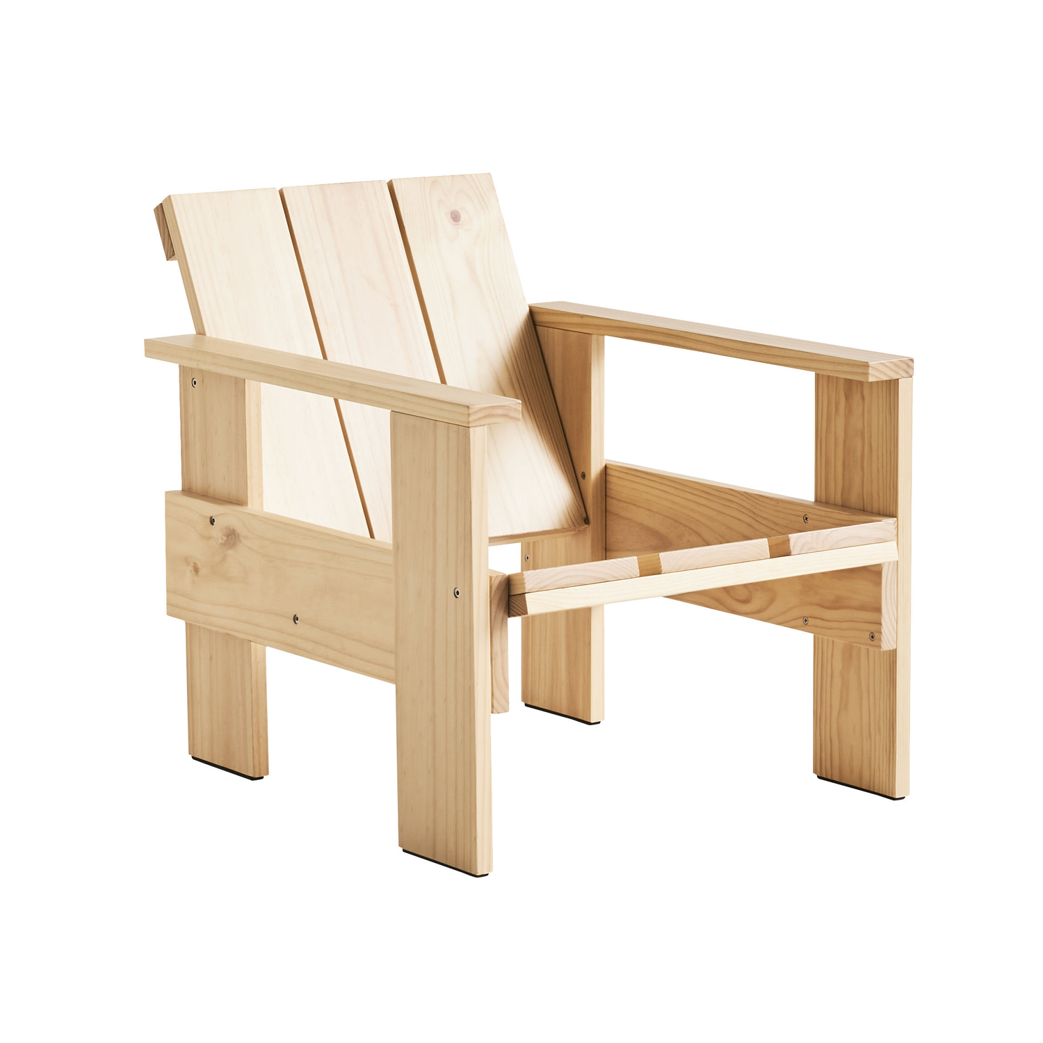 Hay - Lounge Armchair Crate - Natural Wood - Solid Pine - Designer Gerrit Rietveld