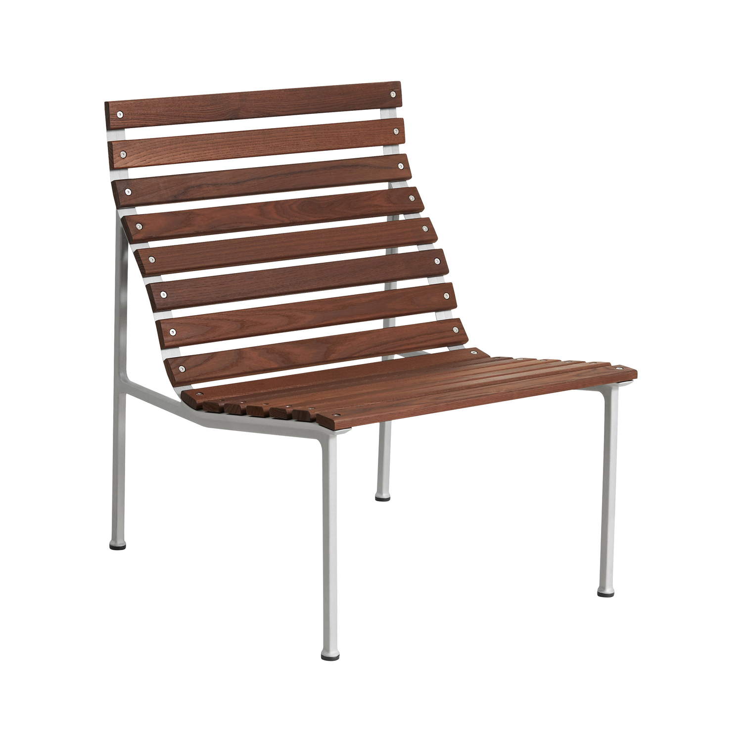 Hay Brown - Low Armchair Traverse - Thermo-Treated Solid Ash Wood - Designer Erwan Bouroullec