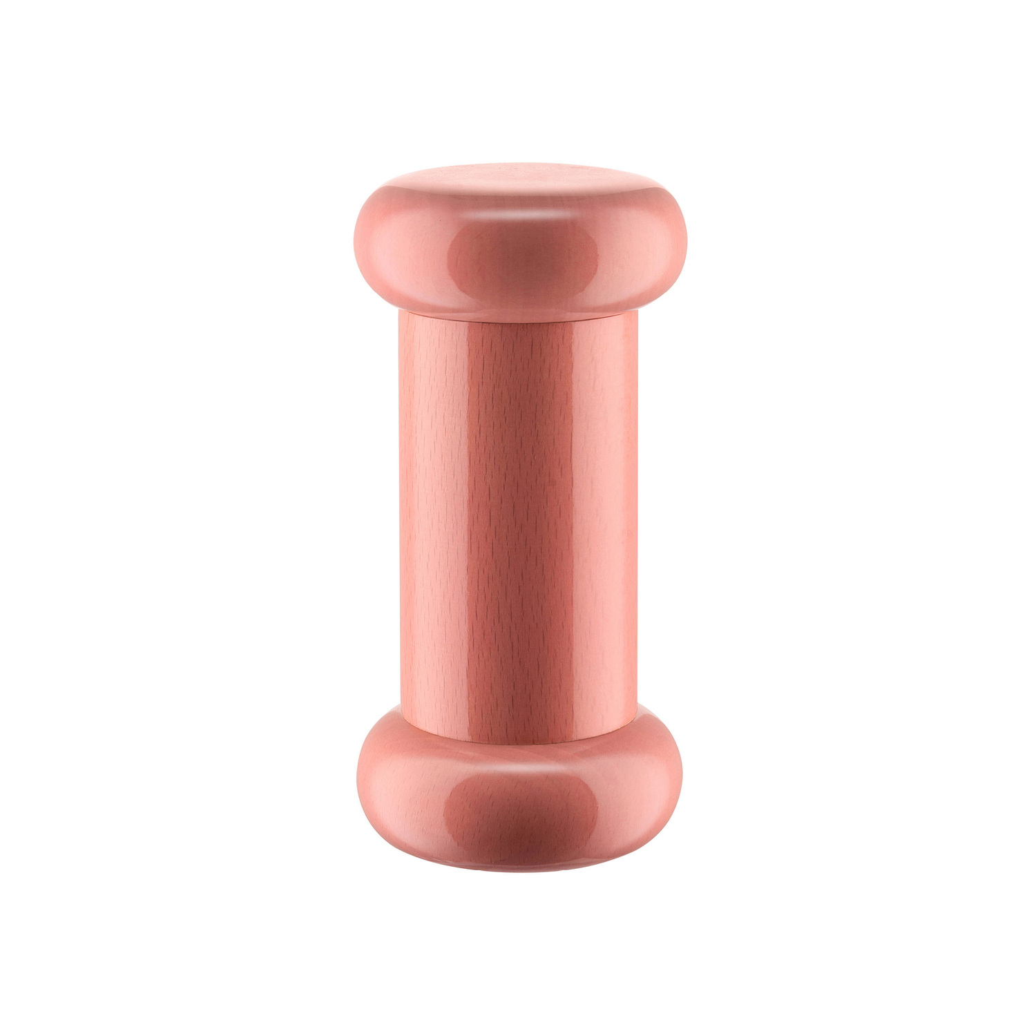 Alessi Pink - Salt And Pepper Mill 100 Values Collection - Solid Turned Beech, Fsc-Certified - Designer Ettore Sottsass