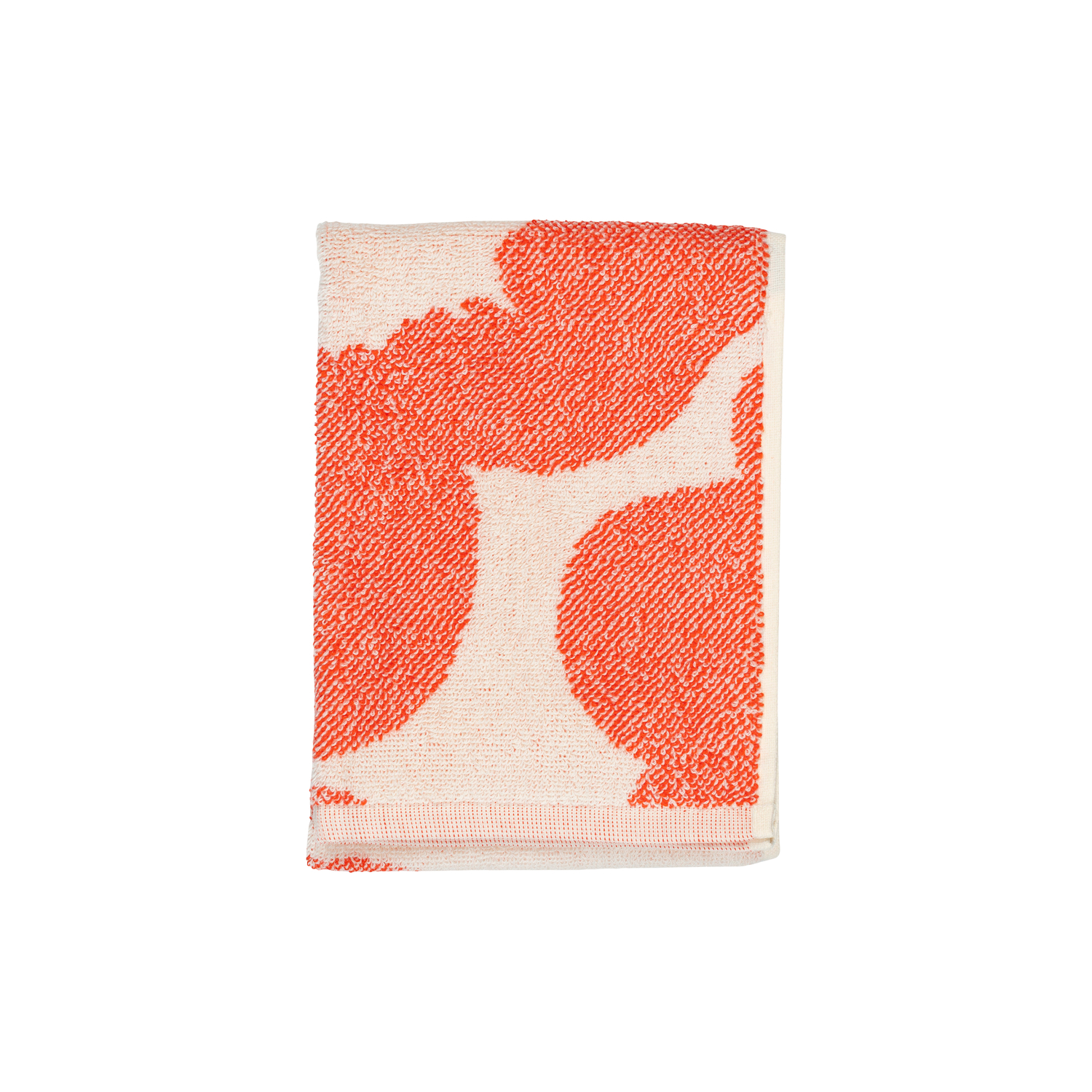 Marimekko Orange - Hand Towel Unikko - Cotton - Designer Maija Isola