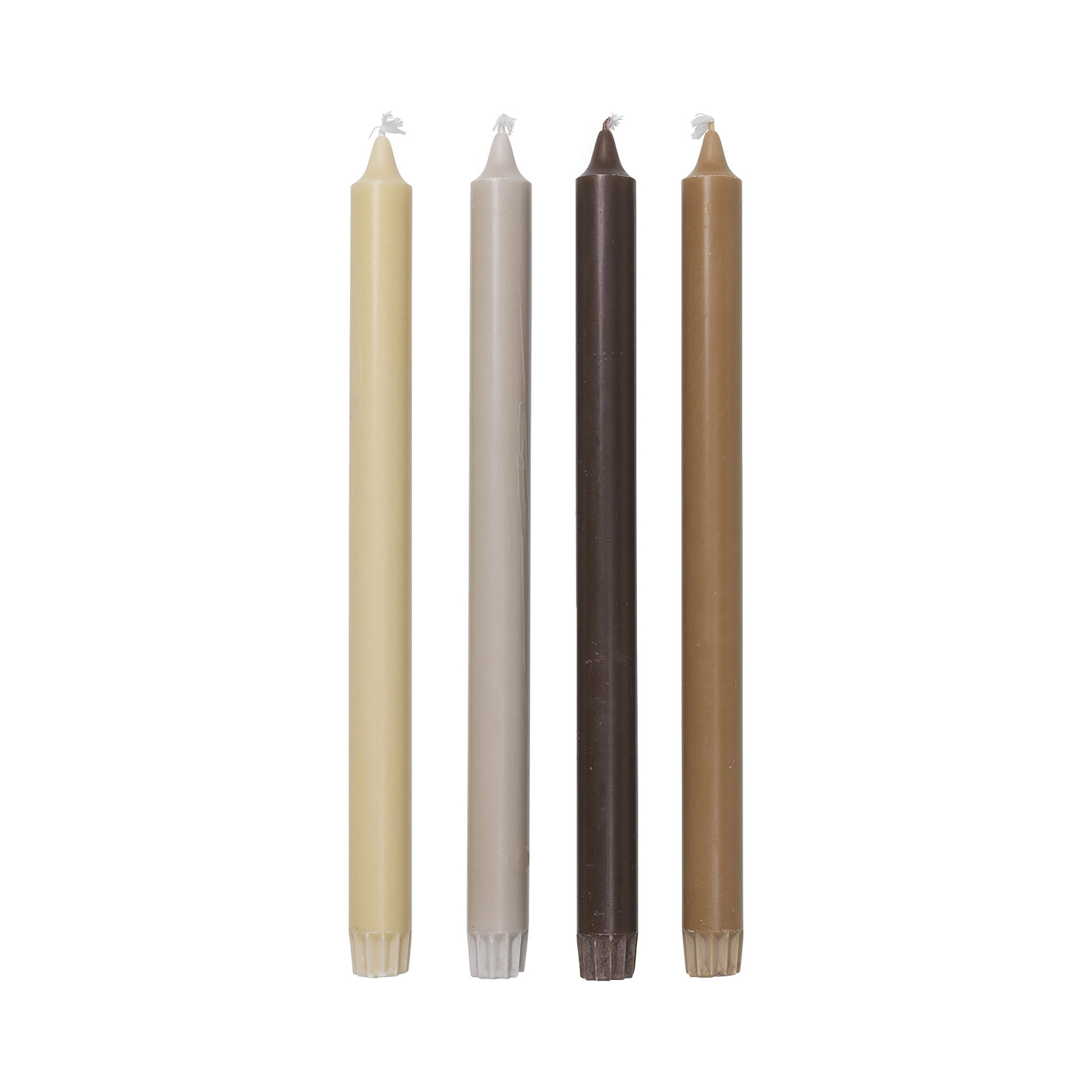 Ferm Living - Set Of 4 Bougeoirs - Multicoloured - Vegetable Stearin - Designer Trine Andersen