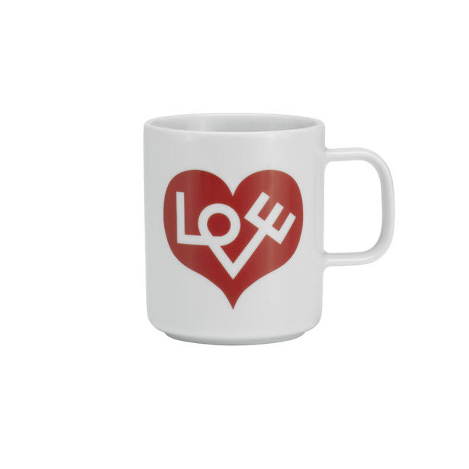 Vitra Red - Motif By Alexander Girard (1971) - Set Of 6 Coffee Mugs - China - Designer Alexander Girard