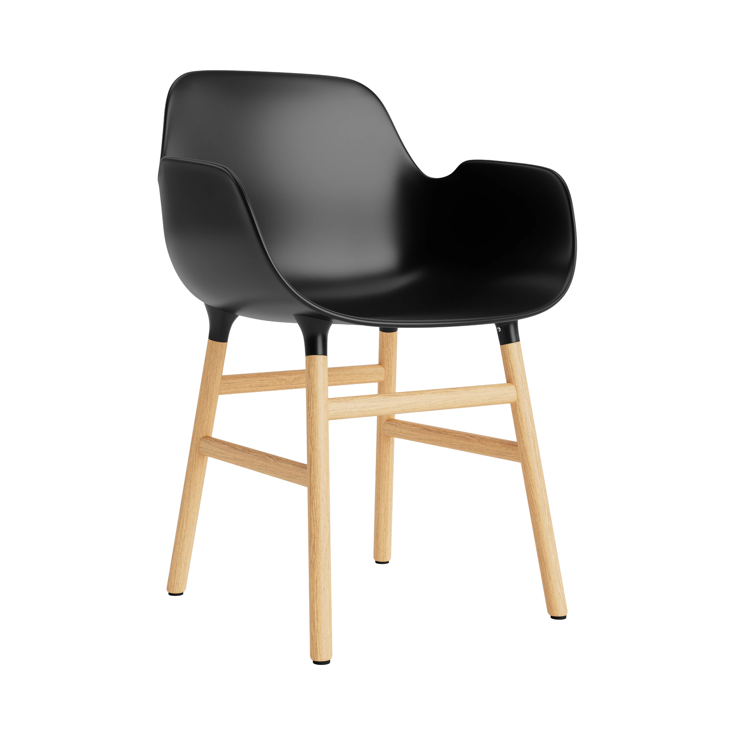 Normann Copenhagen - Sessel Form - Schwarz - Eiche - Designer Simon Legald