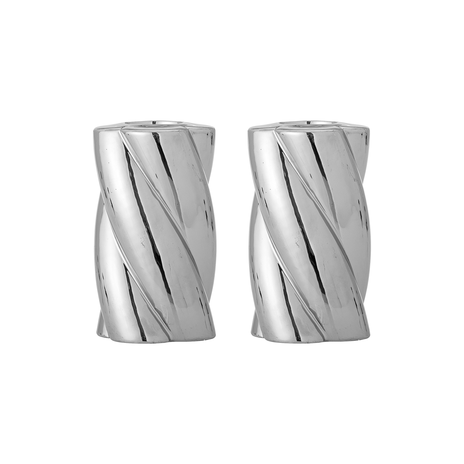 Bloomingville Silver - Set Of 2 Silvia - Enamelled Sandstone