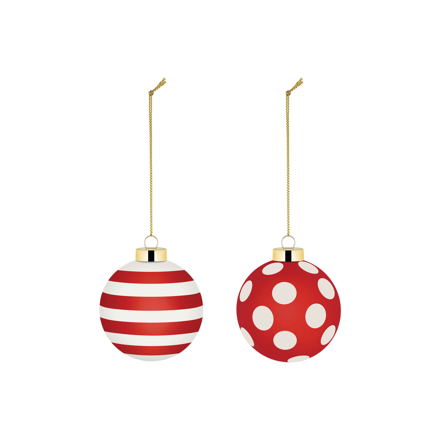 Alessi Red - Set Of 2 Balls - Ø 6 Cm Delight - Mouth Blown Glass - Designer Nika Zupanc