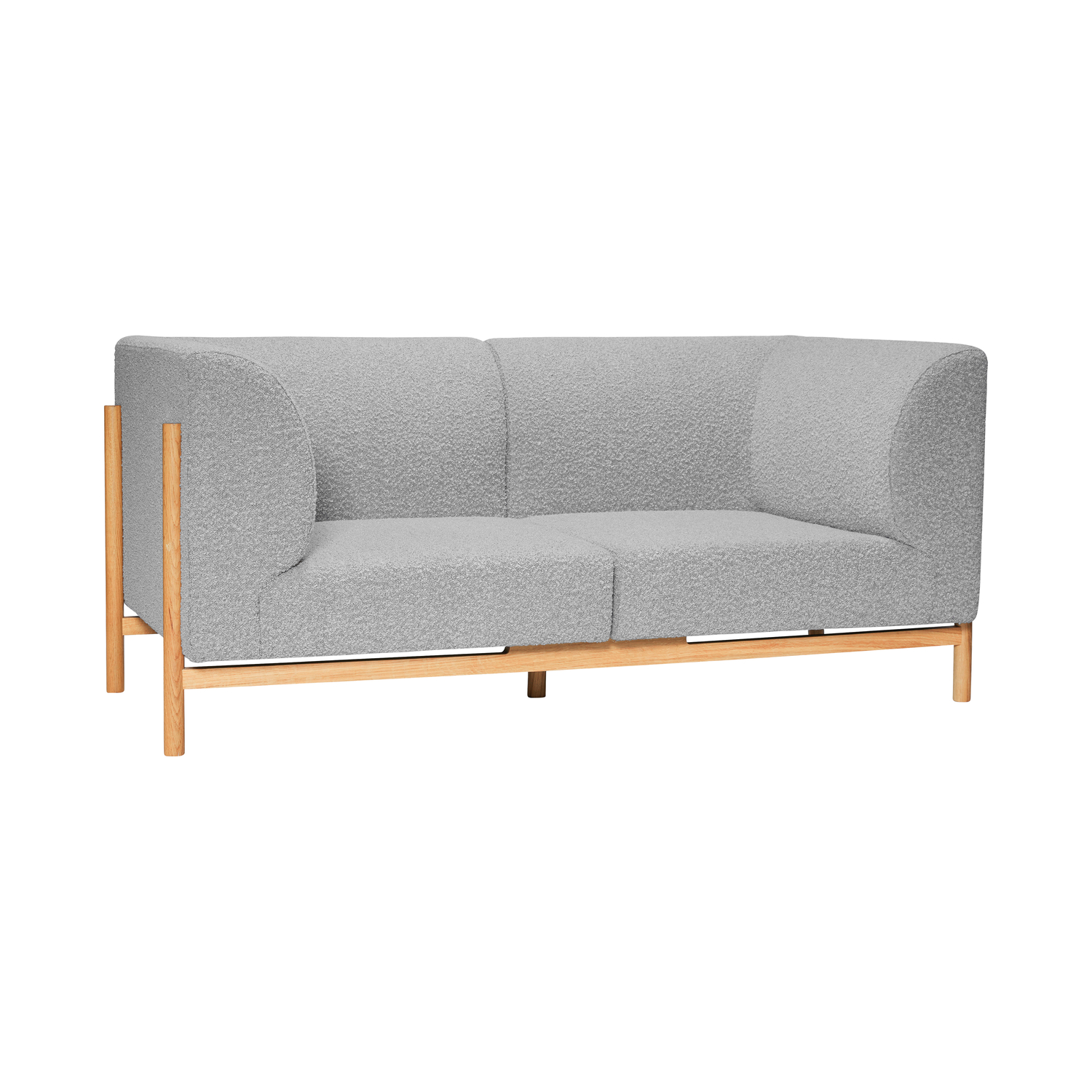 Hübsch Gris Canapé 2 Places En Polyester 182 Cm Moment - Image 5