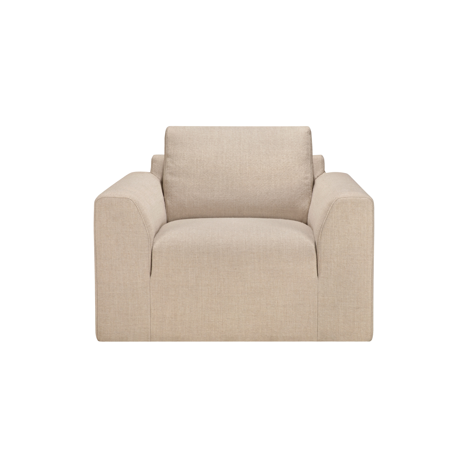 Ethnicraft - Fauteuil rembourré Ease - Beige - Mousse haute densité - Designer Paul Delaisse