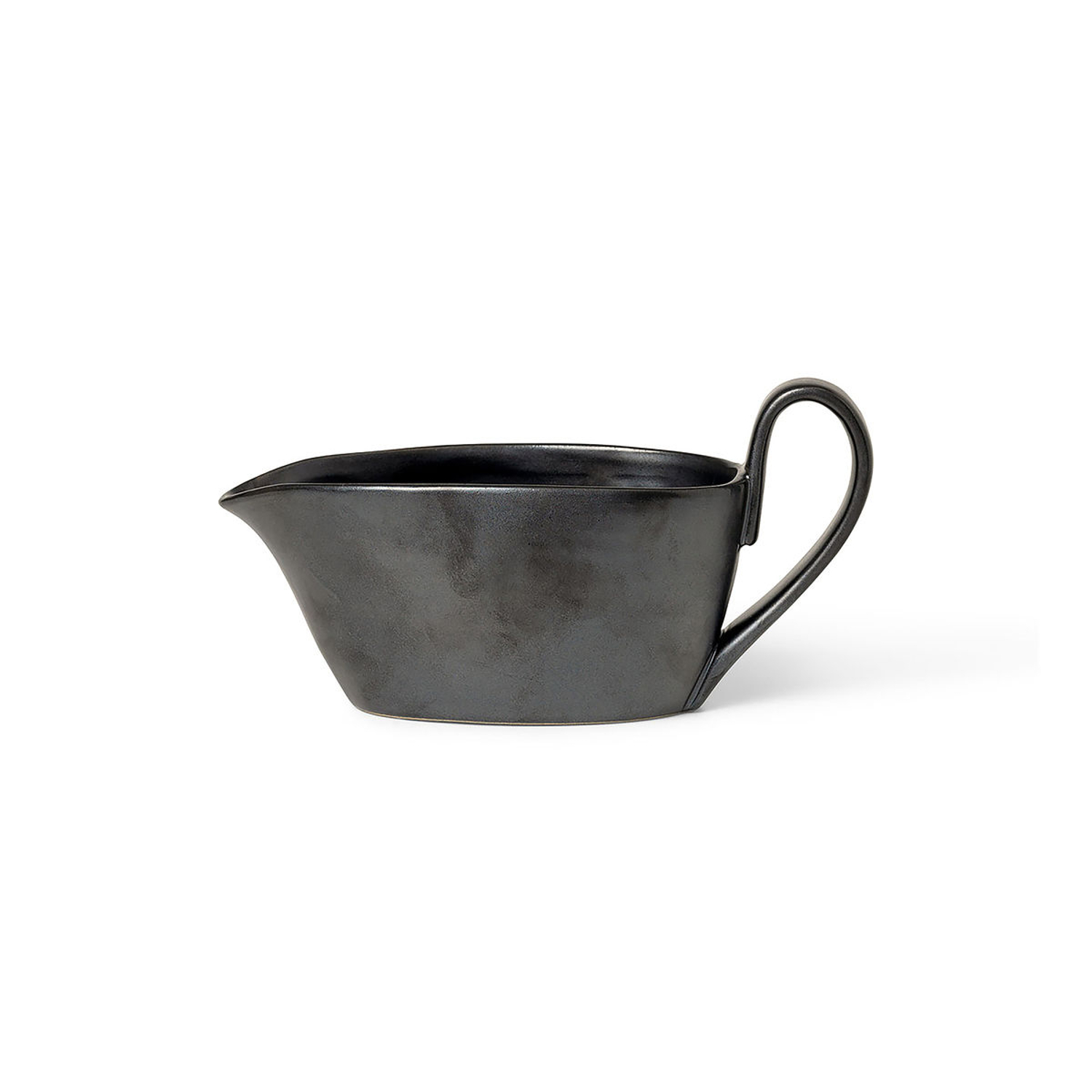 Ferm Living Black - Sauceboat Flow - Enamelled China