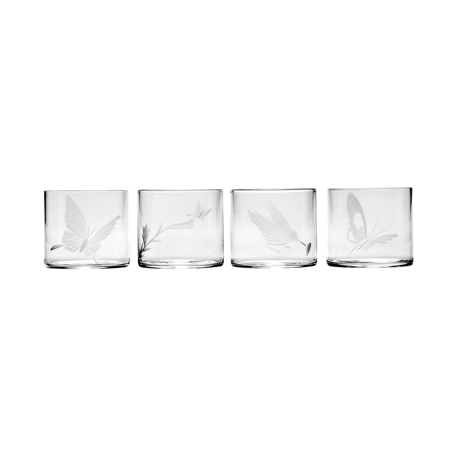 Serax - Set Of 4 Unity - Transparent - Mouth Blown Crystal - Designer Tomorrowland