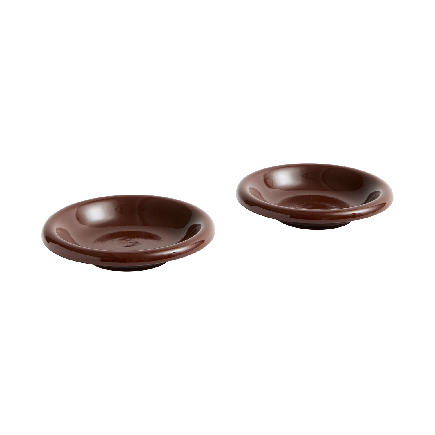 Hay Red - Ø 20 X H 4 Cm - Set Of 2 Barro - Enamelled Sandstone - Designer Pereira Office