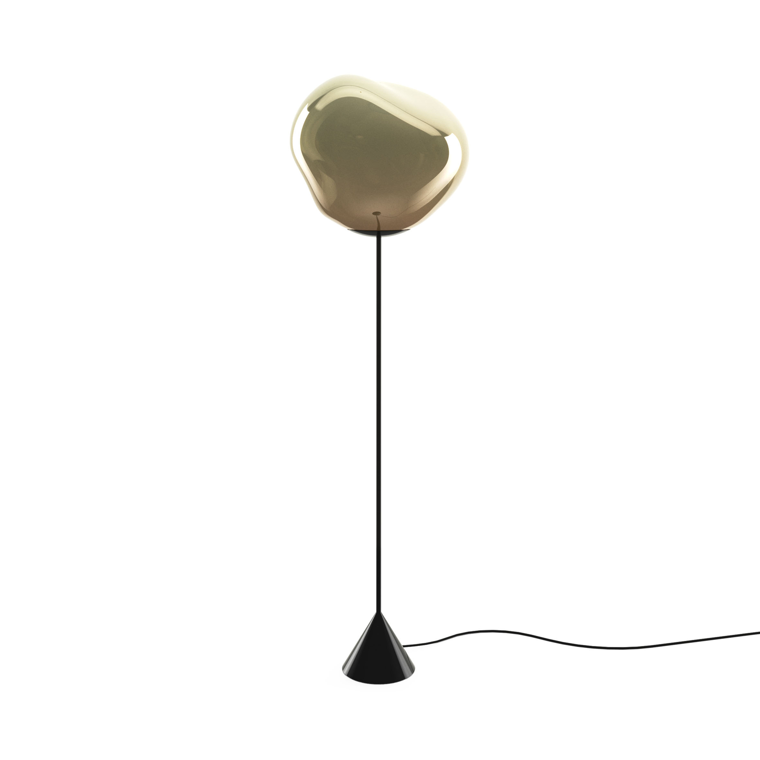 Tom Dixon Gold - Floor Lamp Melt - Blow-Moulded Polycarbonate - Designer