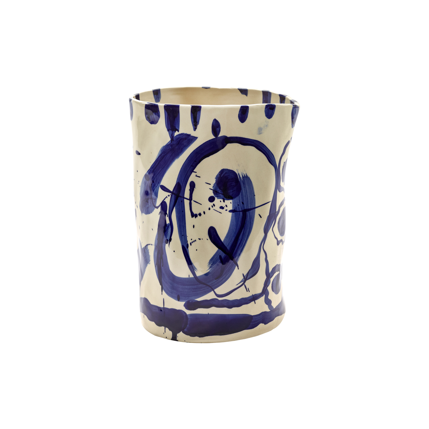 Serax Blue - Vase Sophia - Enamelled Sandstone - Designer Marie Michielssen