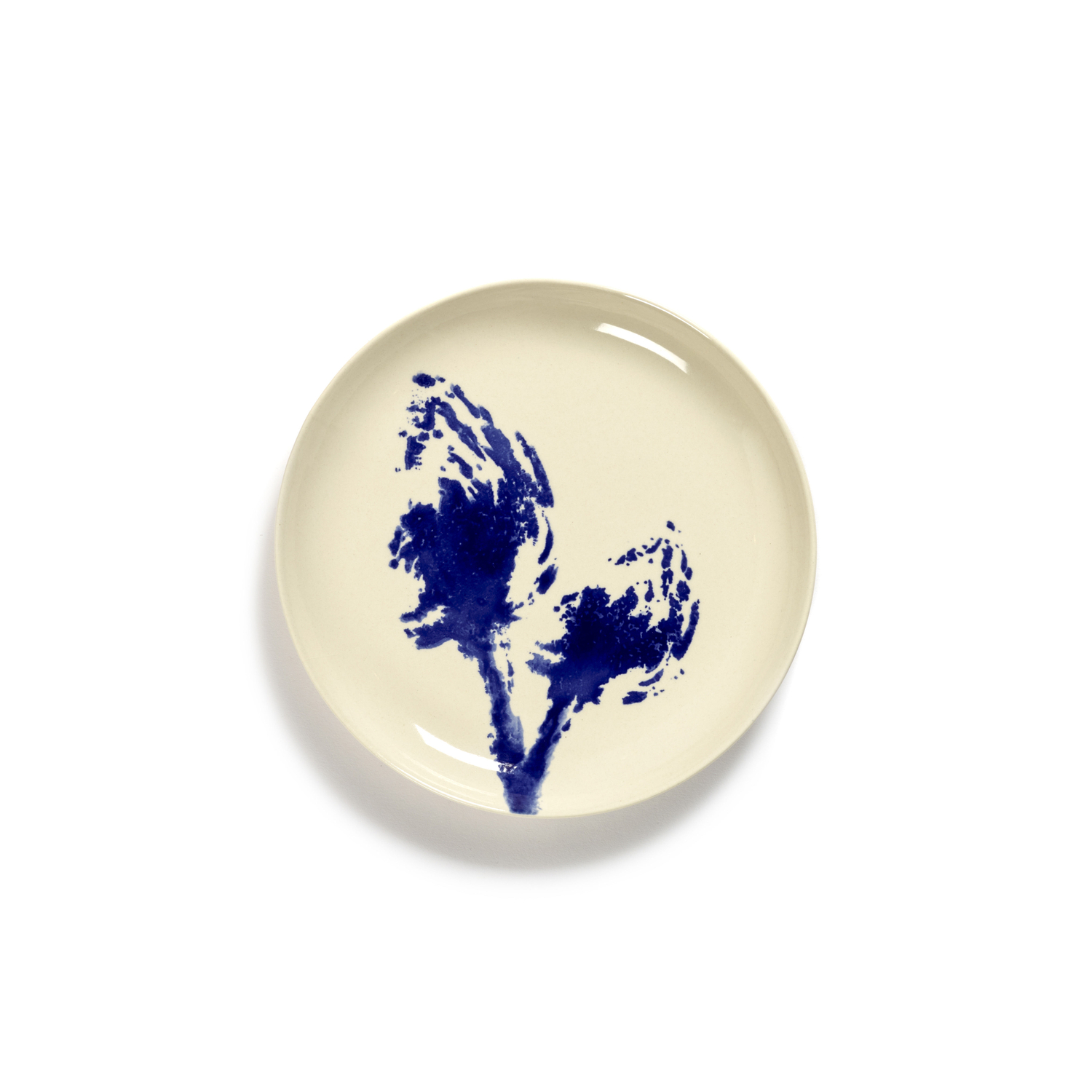 Serax Blue - Dessert Plate Feast - Enamelled Sandstone - Designer Ivo Bisignano