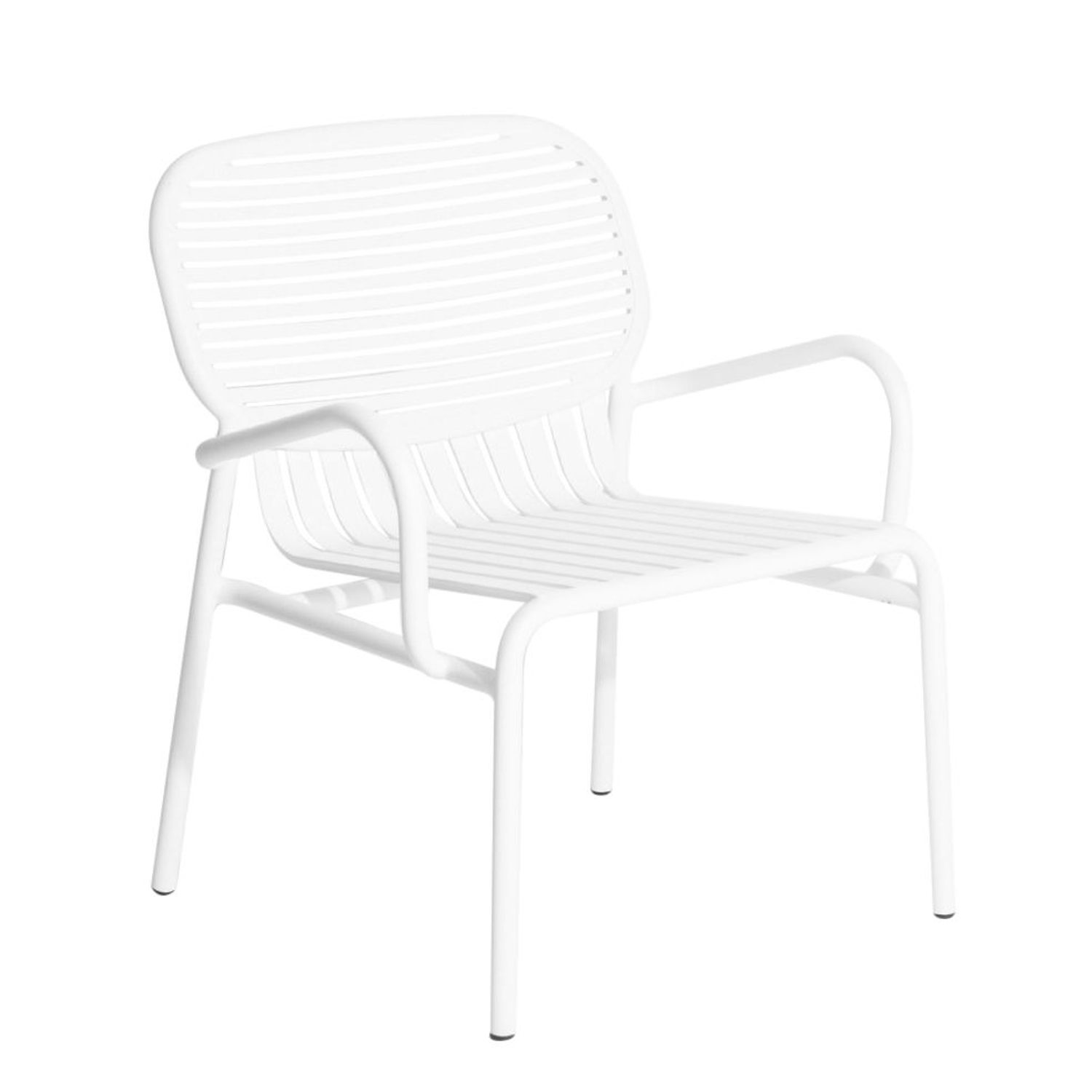Petite Friture White - Low Armchair Week-End - Powder Coated Epoxy Aluminium - Designer Studio Brichetziegler