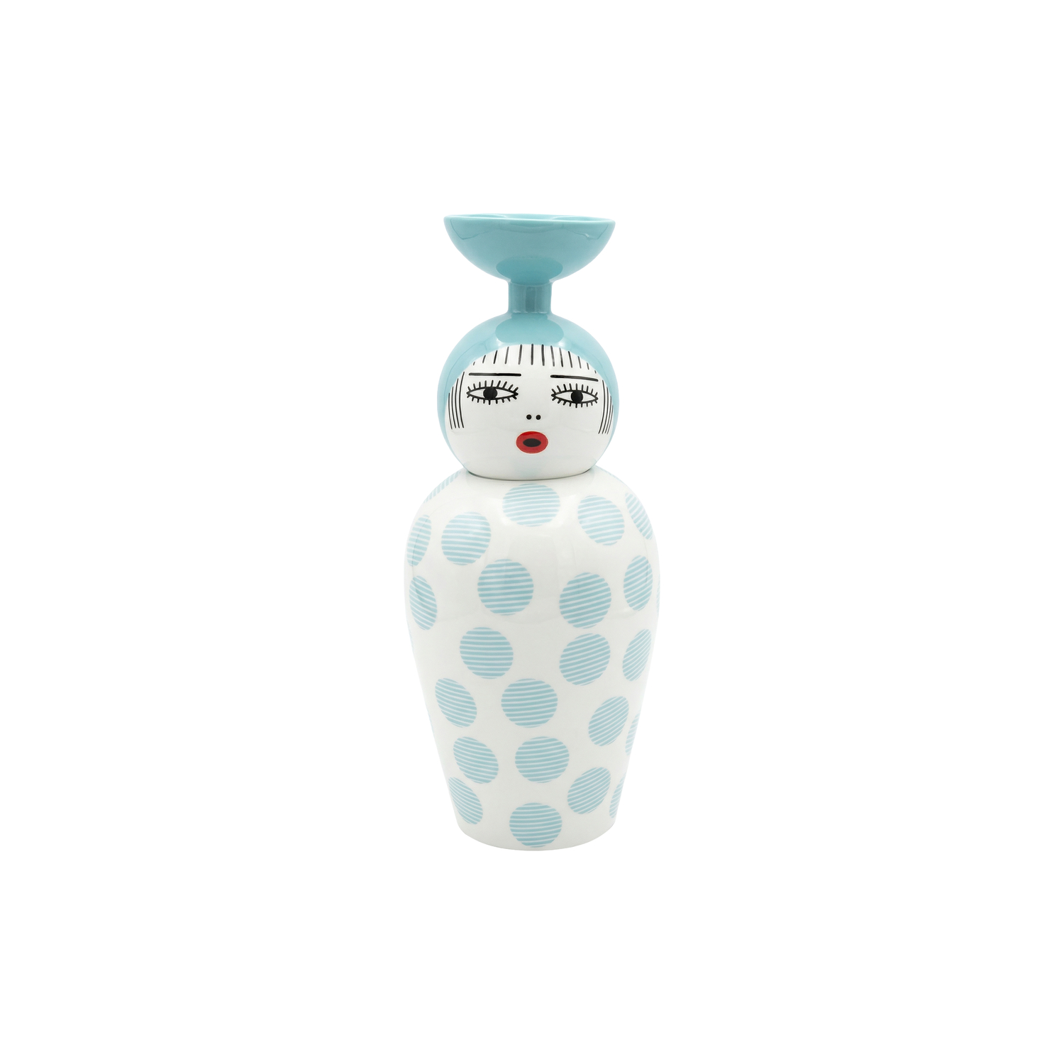 Seletti - Vase Canopie - Bleu - Porcelaine - Designer Elena Cutolo