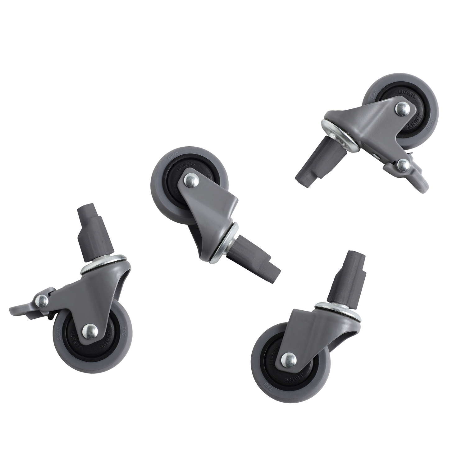 Hay Grey - Set Of 4 Casters Colour Crate - Nylon - Designer Studio - Image 1