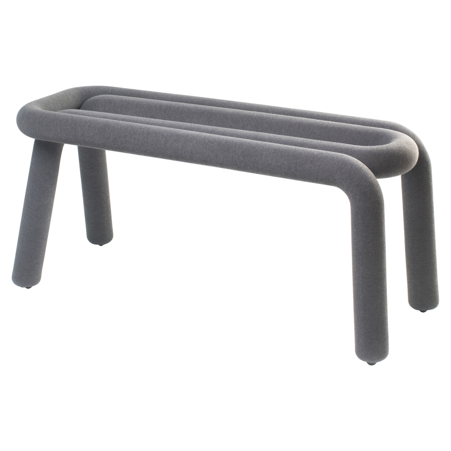 Moustache - Gepolsterte Bank Bold - Grau - Schaumstoff - Designer Big Game
