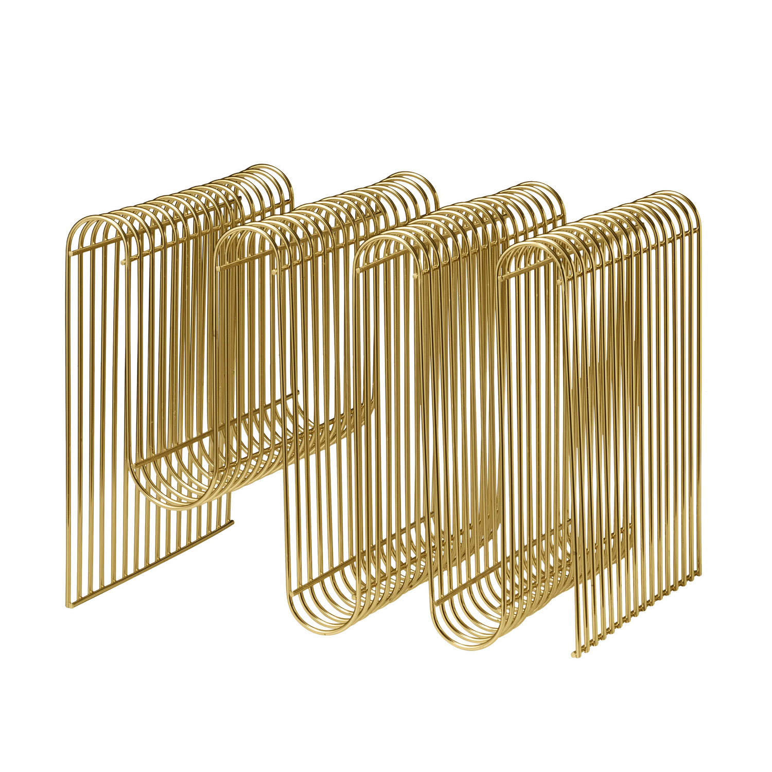 Aytm Gold - Magazine Holder Curva - Brass Plated Iron