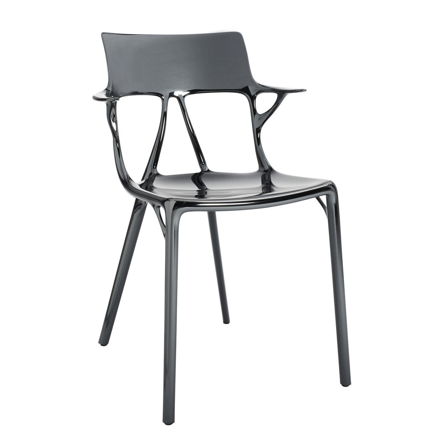 Kartell Silver - Armchair A. I - Metal - Recycled Thermoplastic Technopolymer - Designer Philippe Starck