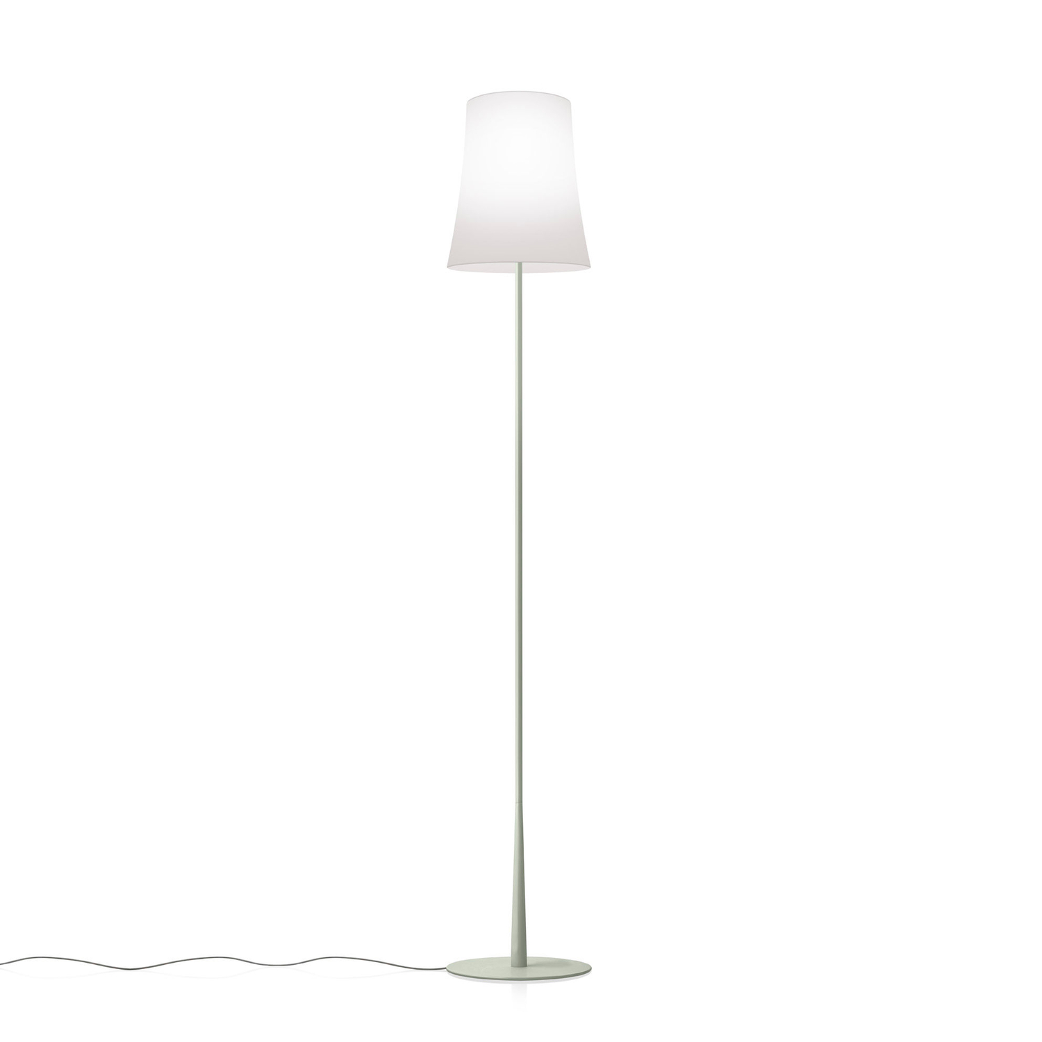 Foscarini Green - Floor Lamp Birdie - Lacquered Aluminium - Designer Ludovica & Roberto Palomba