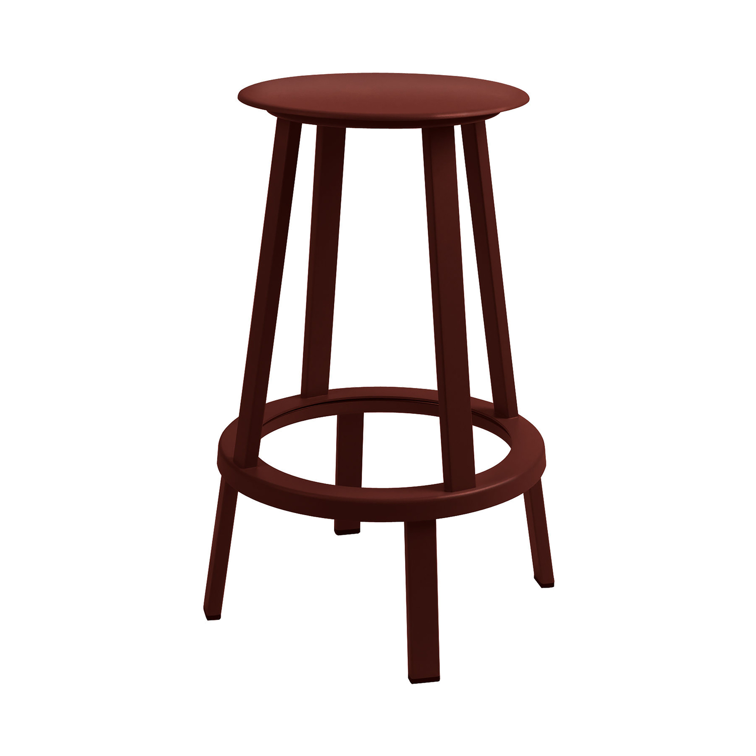 Hay Red - Swivel Bar Stool Revolver - Steel Xith Epowy Paint - Designer Leon Ransmeier