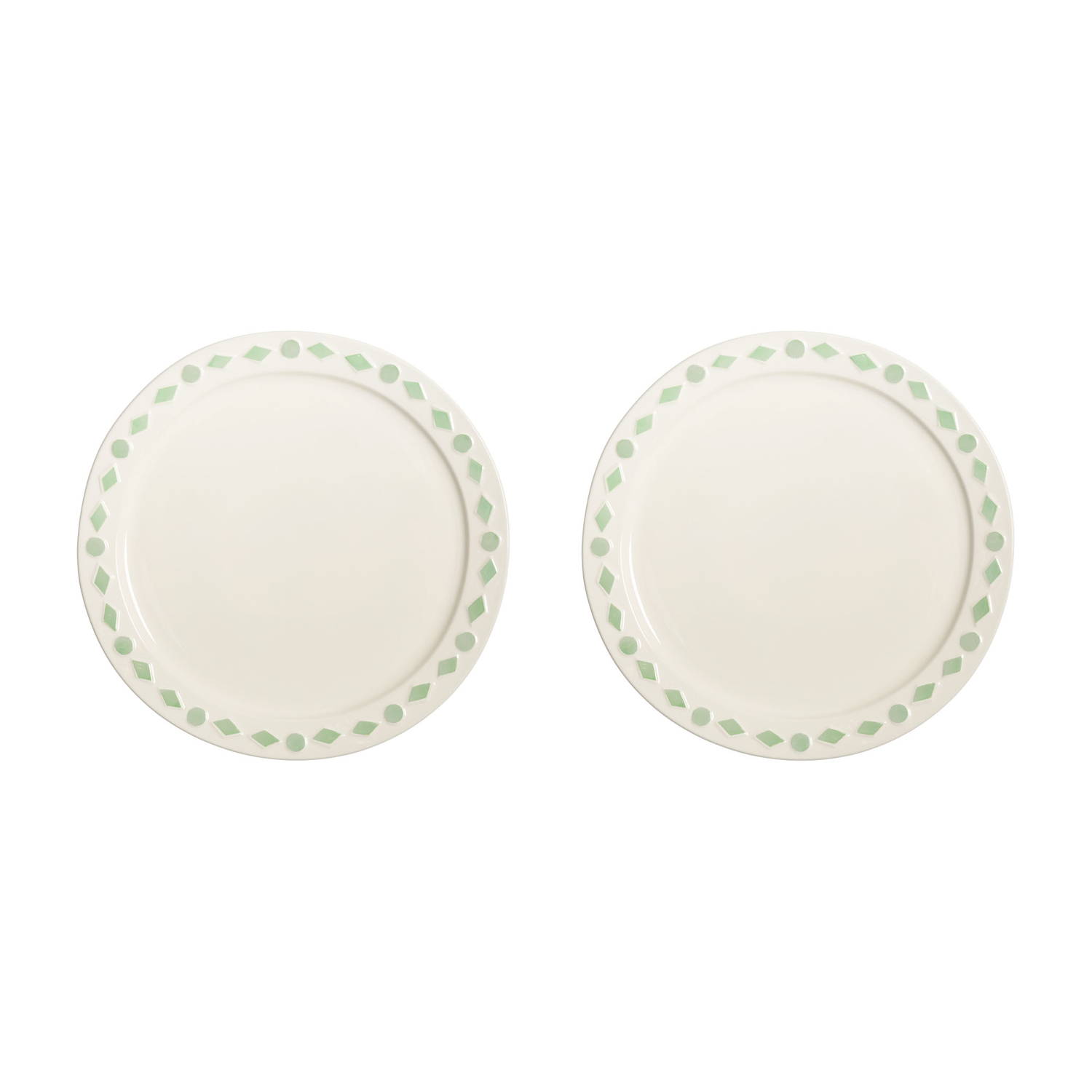 Klevering Green & - Set Of 2 - Ø 27.5 Cm Folk - China