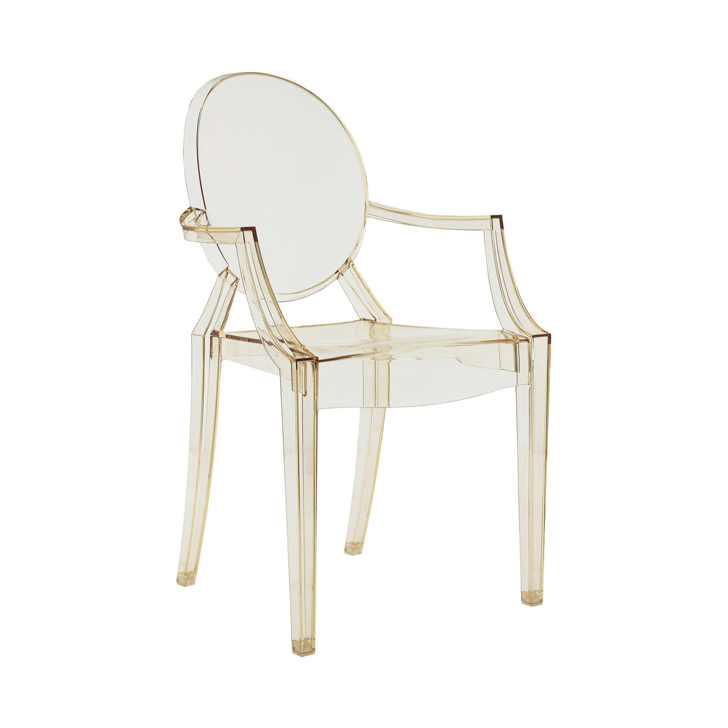 Kartell Yellow - Stackable Armchair Ghost - Polycarbonate - Designer Philippe Starck