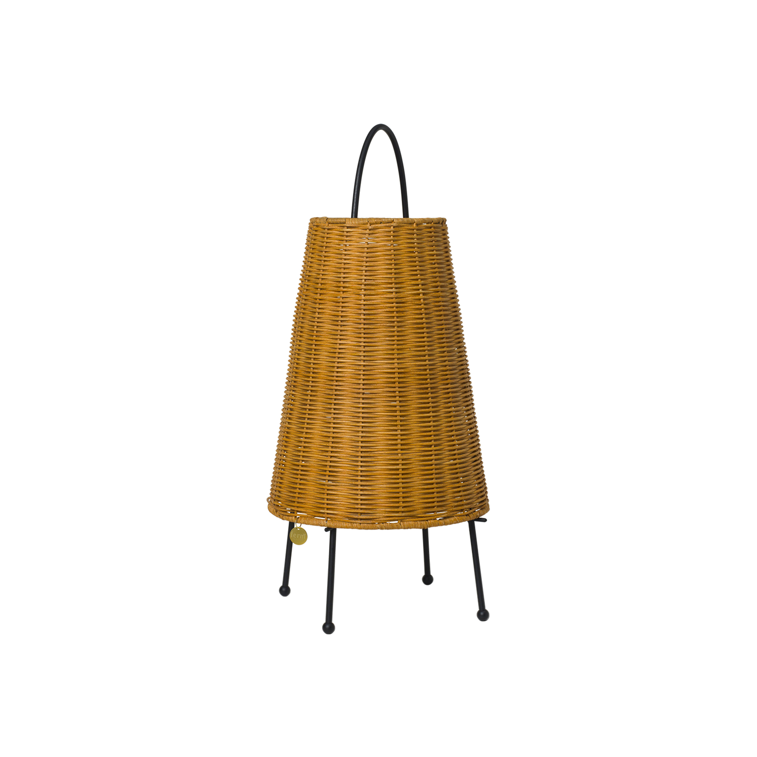 Ferm Living Beige - Wireless Rechargeable Lamp Porti - Woven Rattan