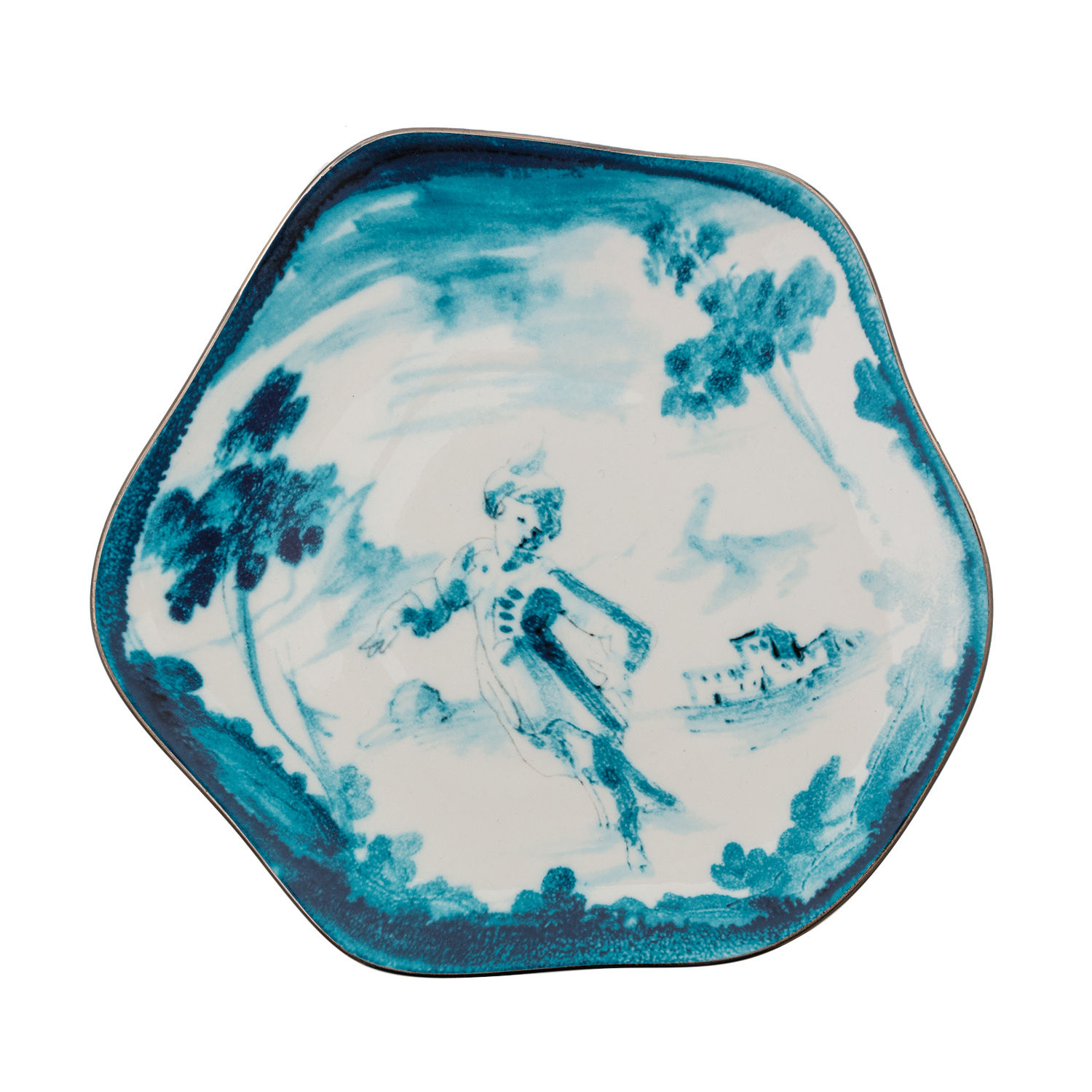 Diesel Living With Seletti - Dessert Plate Classic On Acid - Blue - Fine Porcelain - Designer Diesel Creative Team