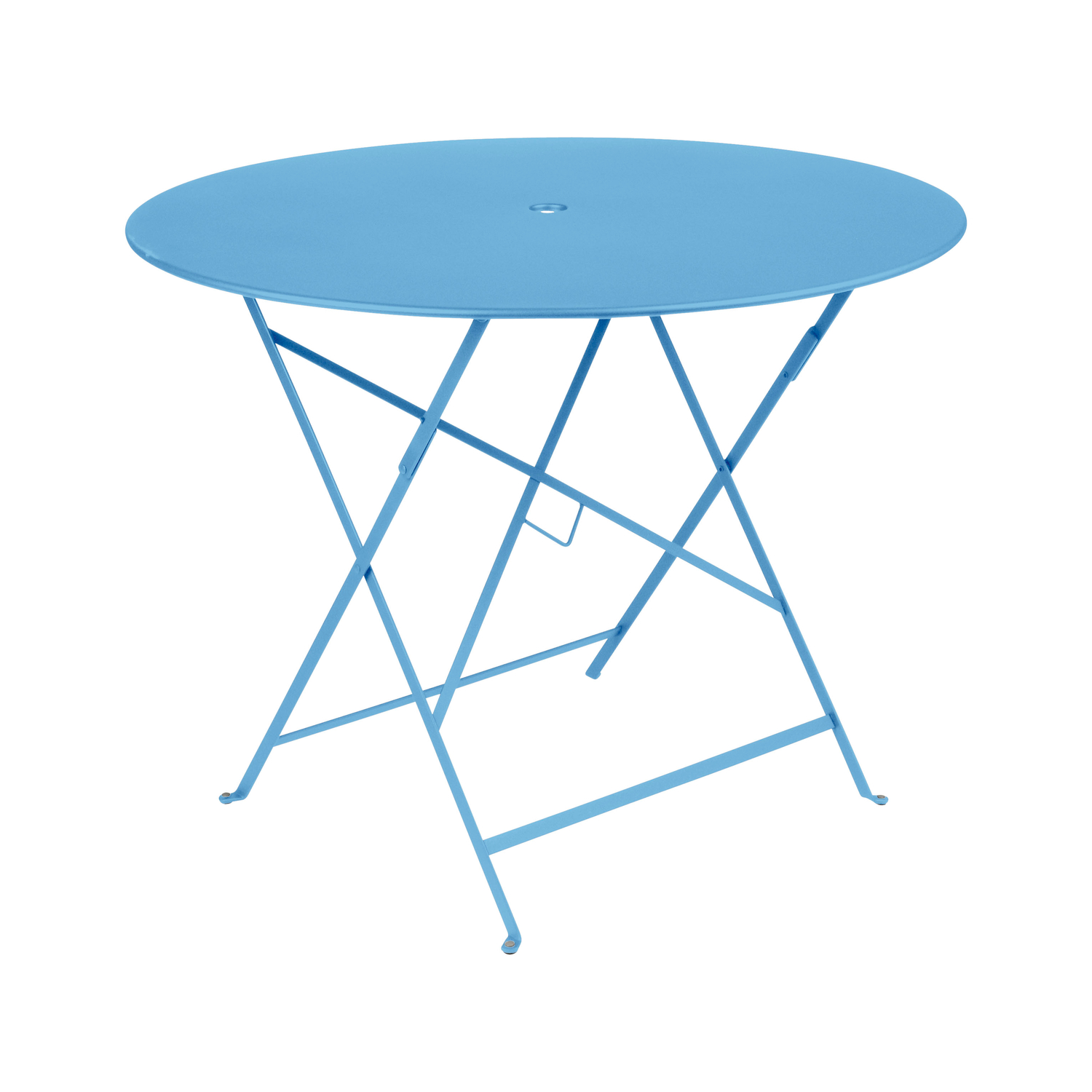 Fermob Blue - Round Table Bistro - Lacquered Steel - Designer Studio
