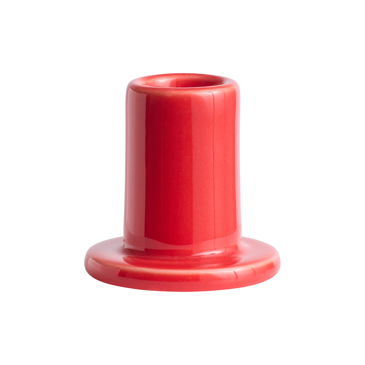 Hay Red - Candle Stick Tube - Enamelled Earthenware