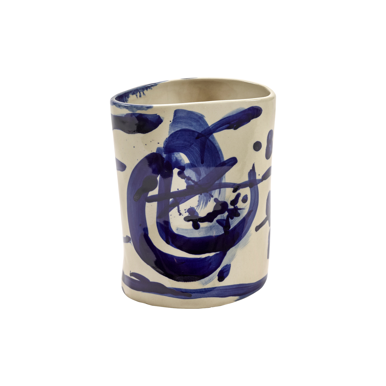 Serax Blue - Vase Sophia - Enamelled Sandstone - Designer Marie Michielssen