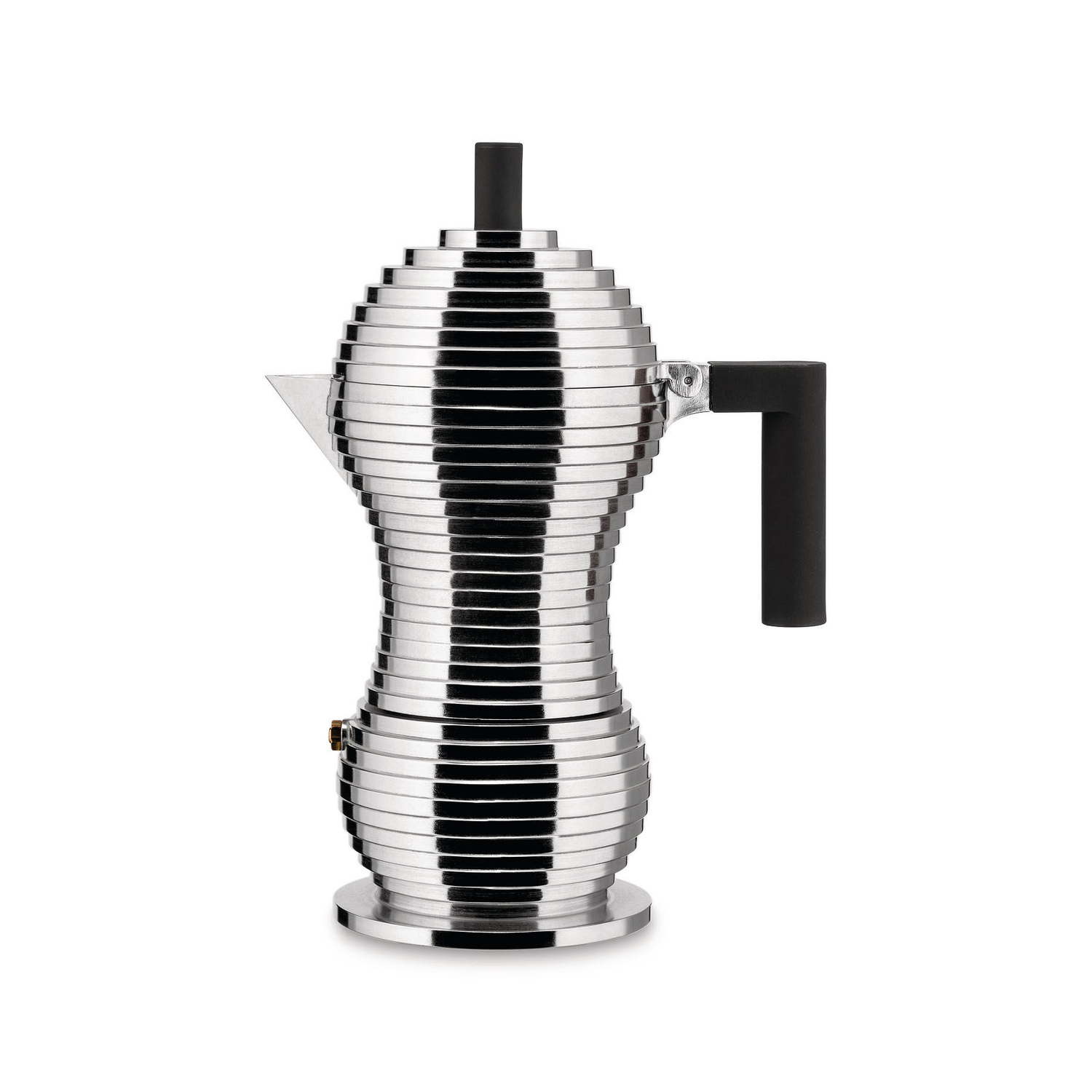 Alessi - Italian Espresso Maker Pulcina - Black - Cast Aluminium - Designer Michele De Lucchi