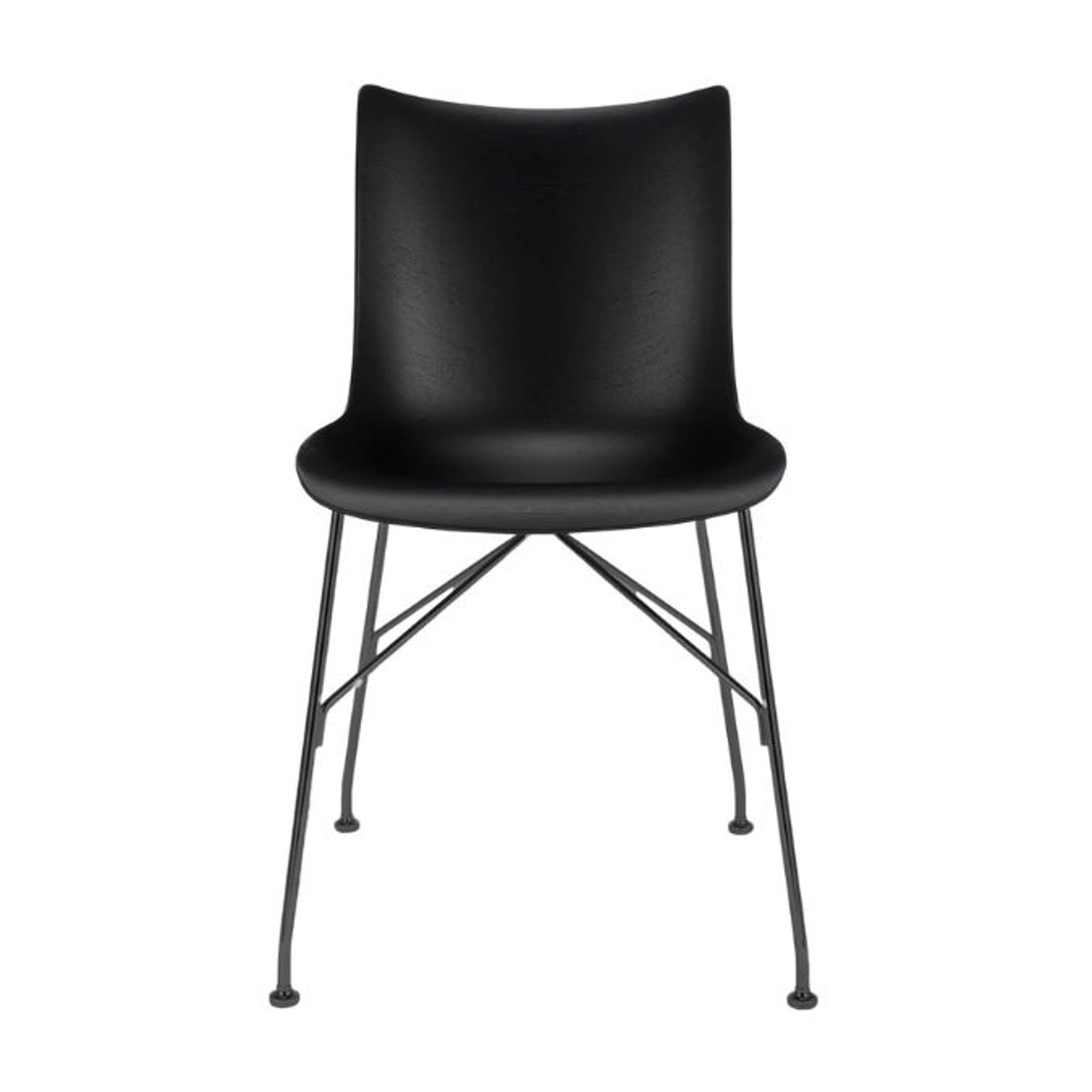 Kartell Black - Chair Smart Wood - Moulded Wood Plywood - Designer Philippe Starck