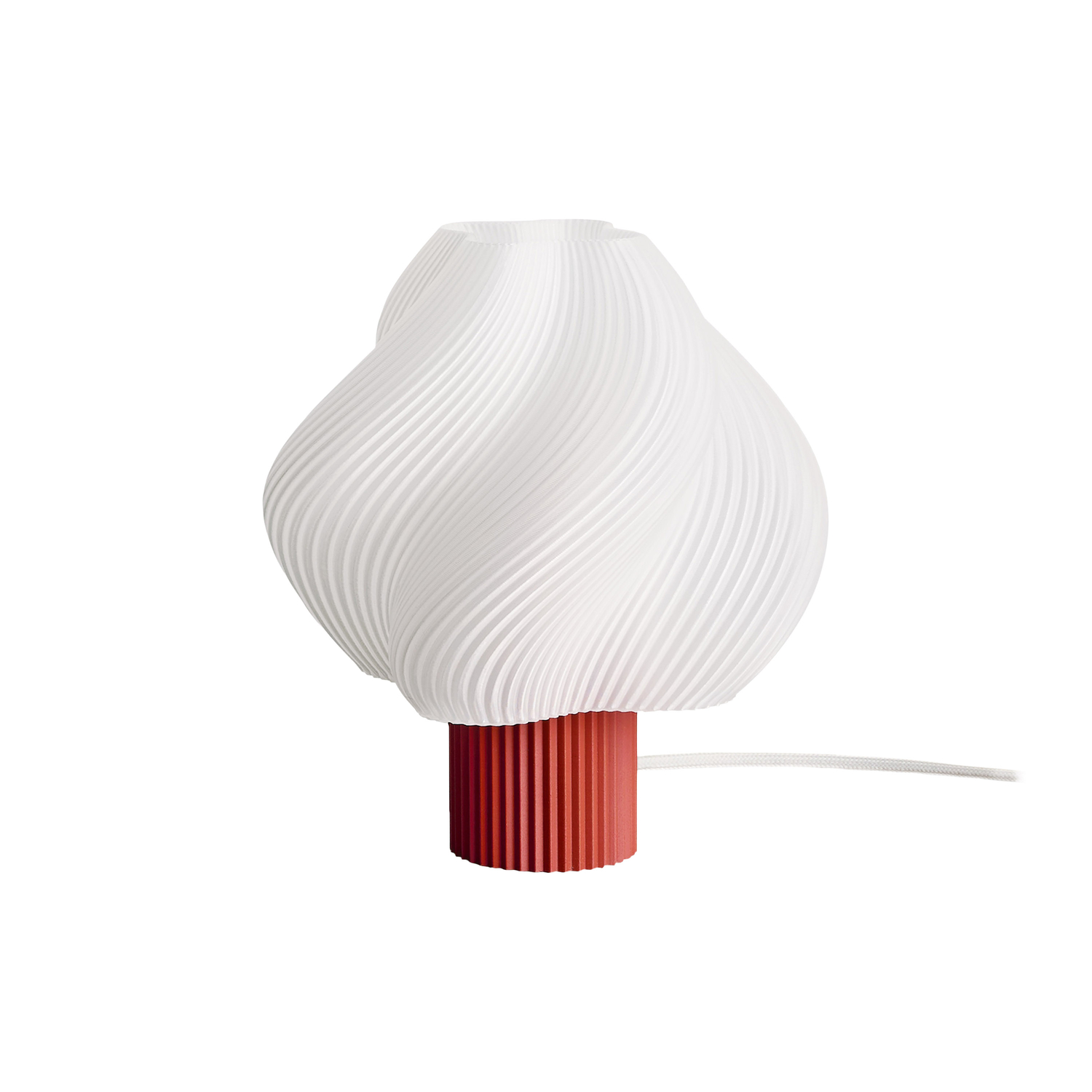 CRÈME ATELIER - Lampe de table Rattan - Rouge - PLA recyclé - Designer Crème Atelier CRÈME ATELIER - Lampe de table Rattan - Rouge - PLA recyclé - Designer Crème Atelier