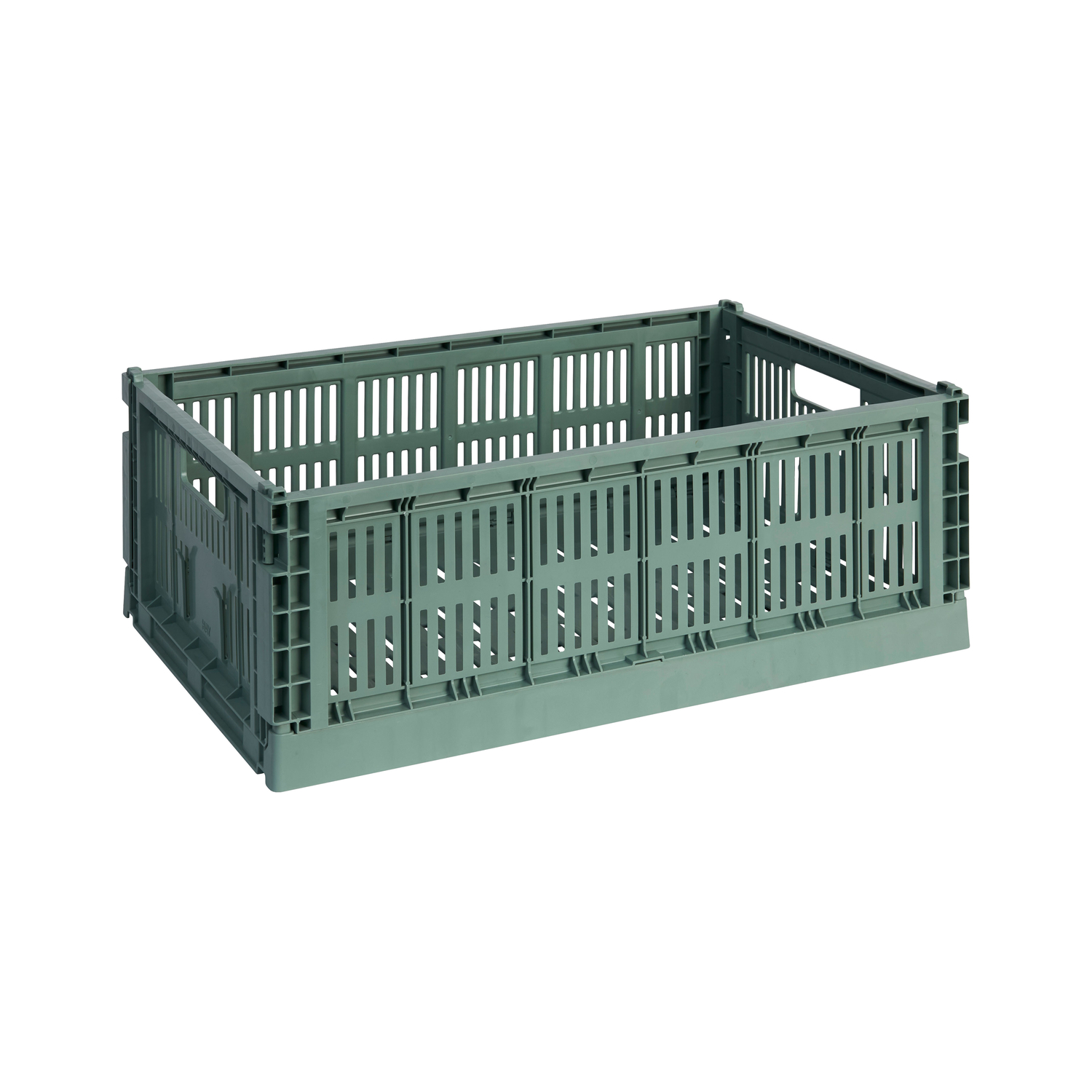 Hay - Basket Colour Crate - Green - Recycled Polypropylene - Designer Hay Studio