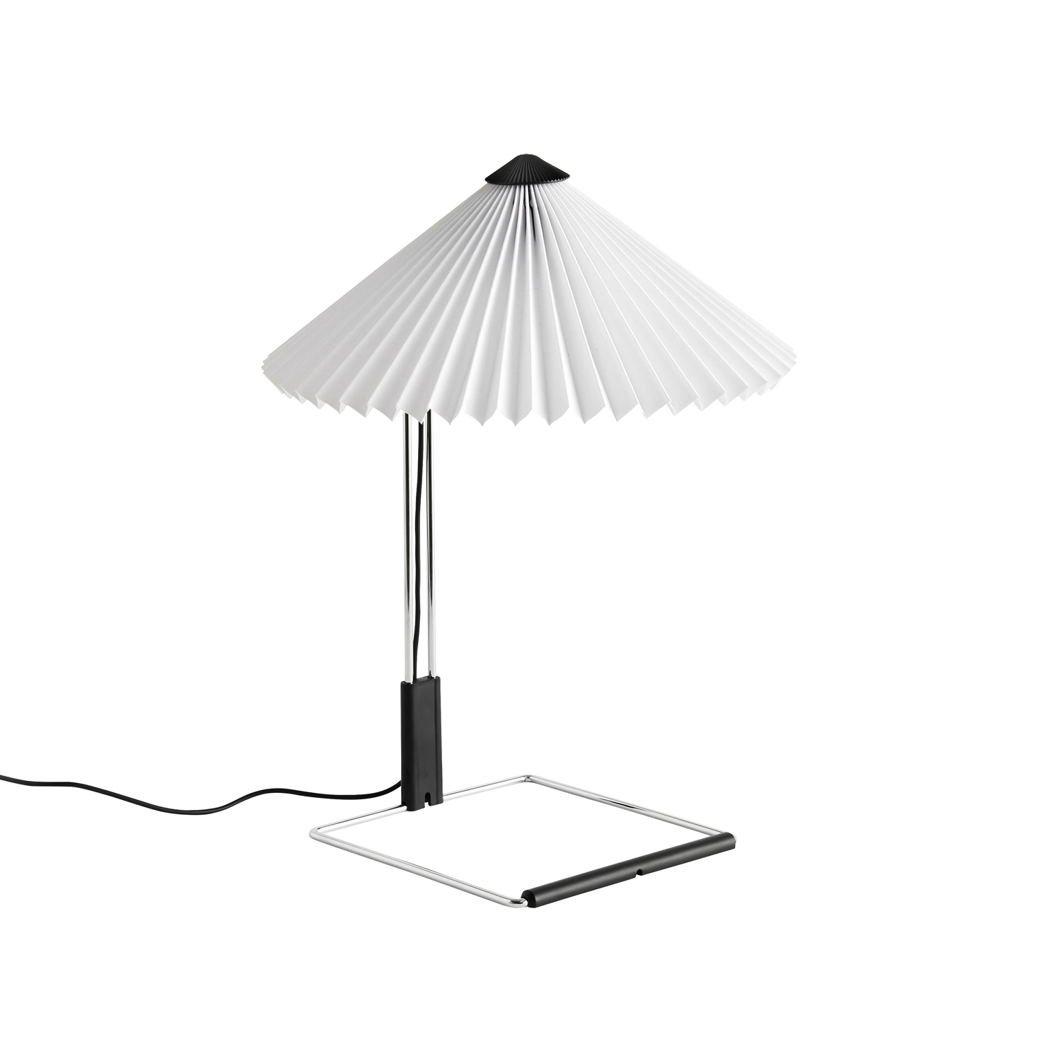 Hay White - Table Lamp Matin - Pleated Coated Cotton - Designer Inga Sempé