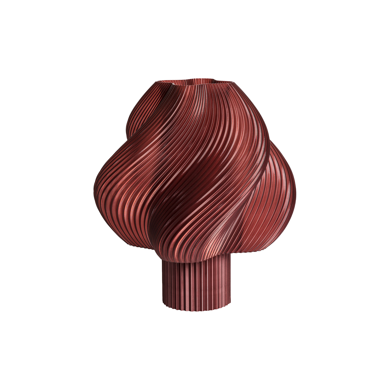 CRÈME ATELIER - Lampe sans fil rechargeable Rattan - Rouge - PLA recyclé - Designer Crème Atelier