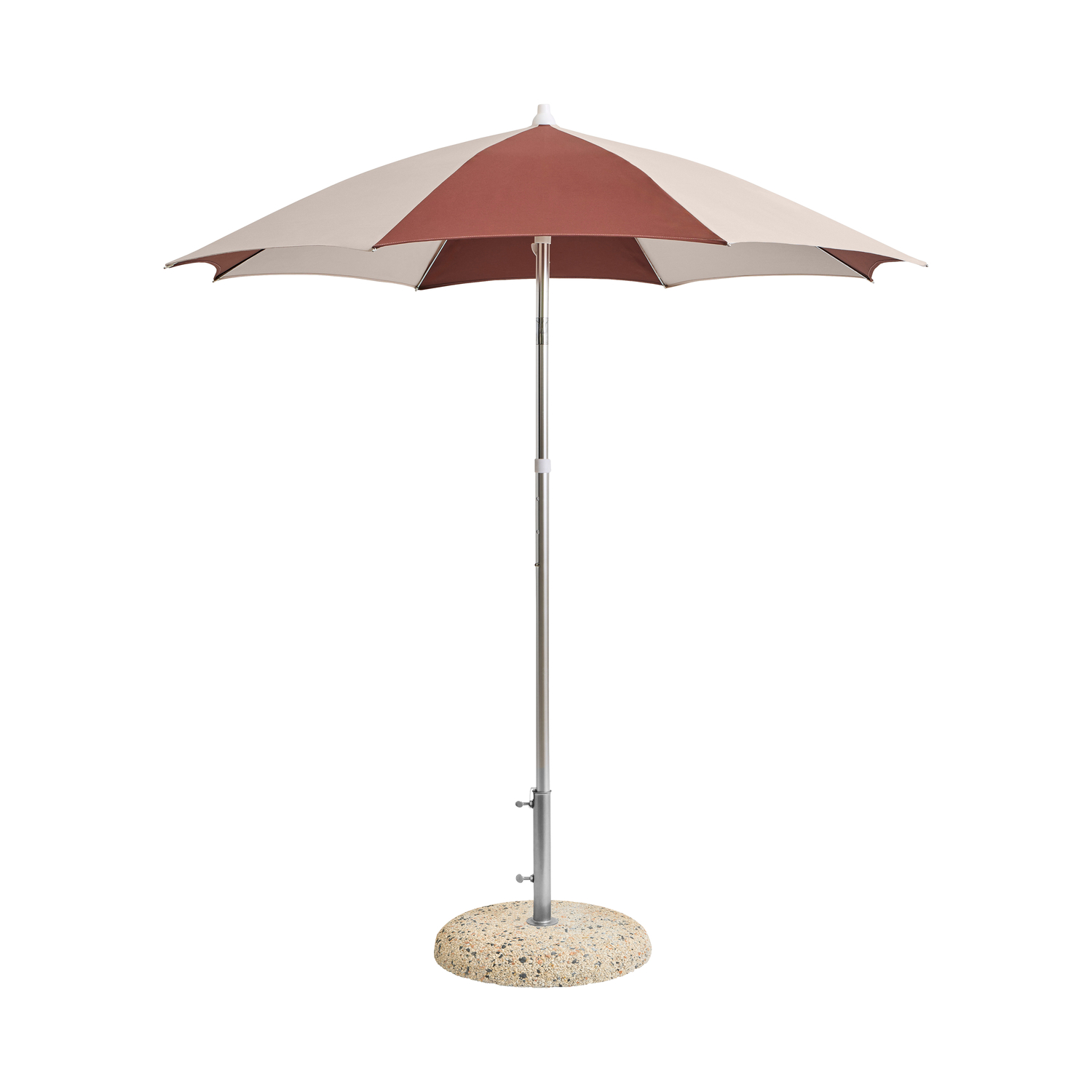 HAY Terrazza Parasol - Small Octagon Off White and Burgundy / Without Cover All In-Stock Products Garden - Image 2