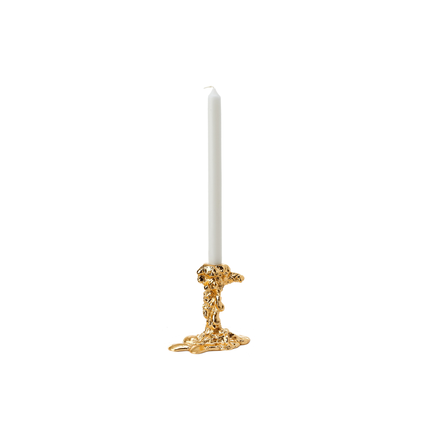 Polspotten Gold - Candle Stick Drip - Metal - Cast Aluminium - Designer Pascal Smelik
