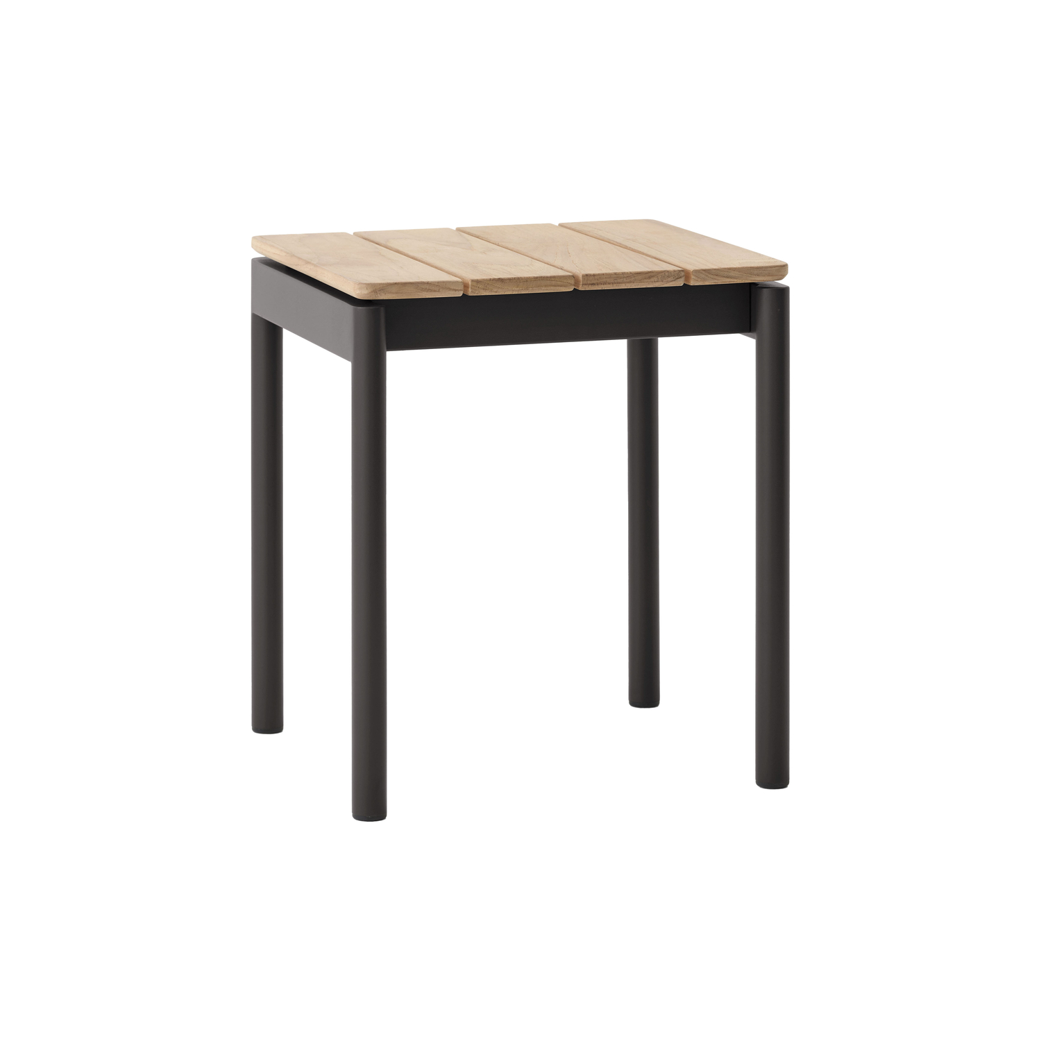 Tradition Silver/Gray &Tradition - End Table Ville - Natural Wood - Powder Coated Steel - Designer Anderssen & Voll