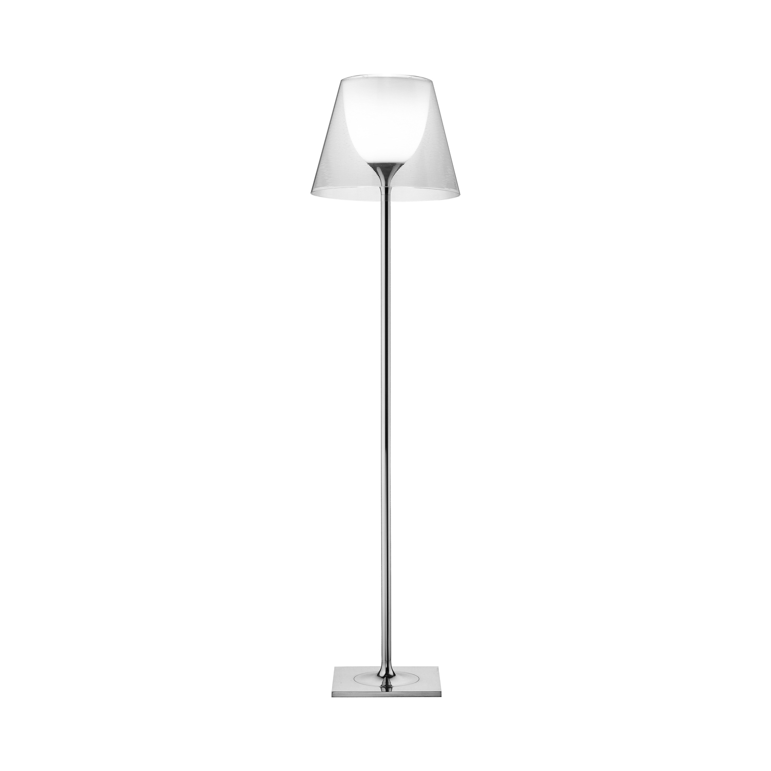 Flos Silver/Bronze - Floor Lamp K Tribe - Transparent - Polished Aluminium - Designer Philippe Starck