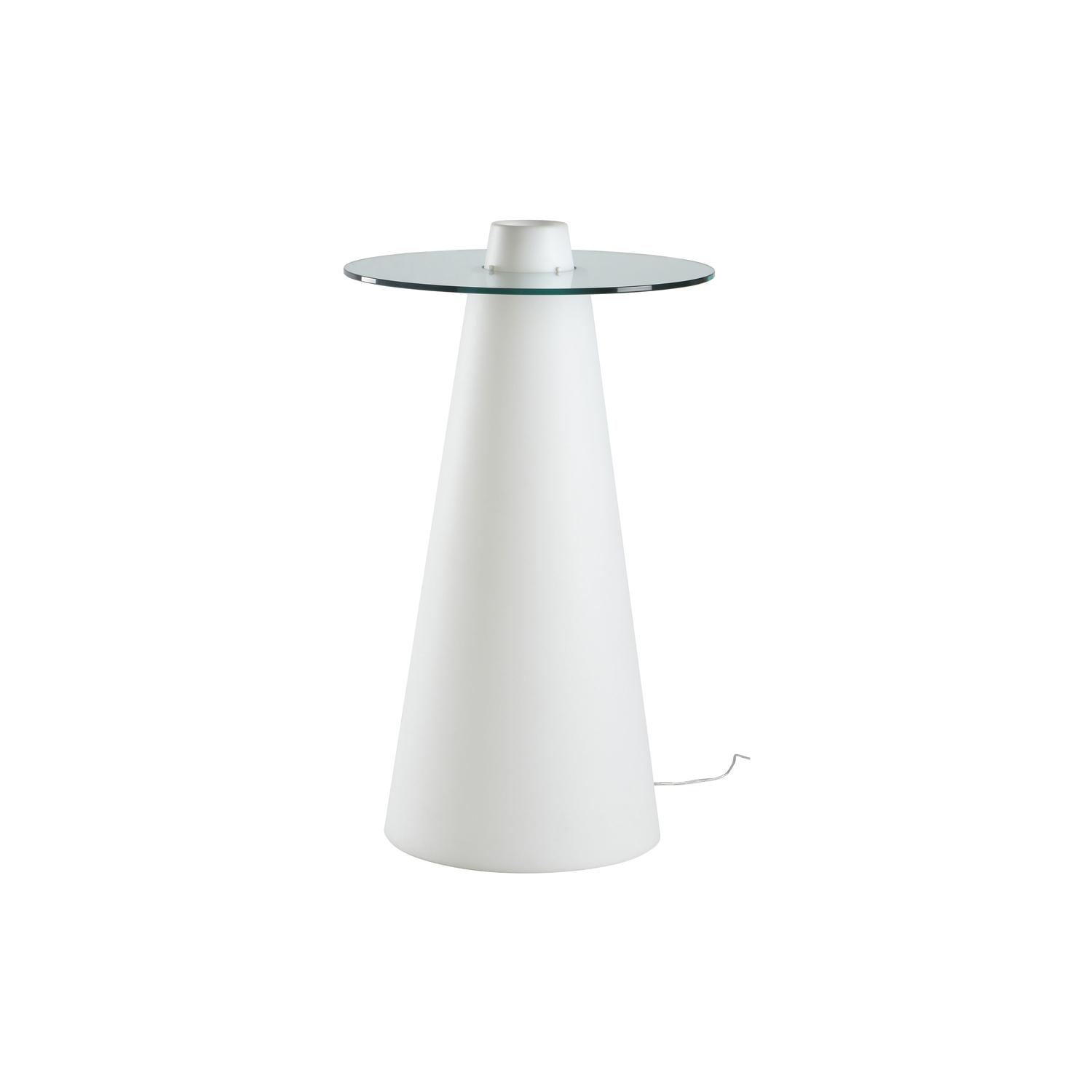 Slide - Luminous High Table Peak - White - Recyclable Rotomoulded Polyethylene - Designer Silvia Suardi