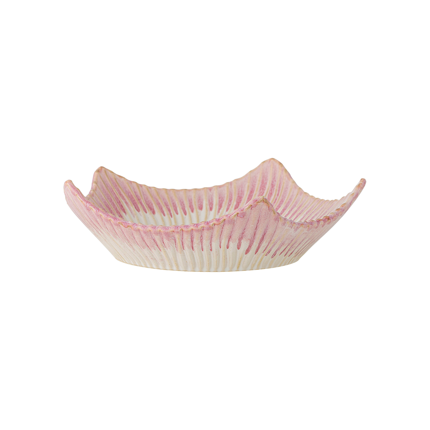 Bloomingville Pink - Bowl Floral - Enamelled Sandstone