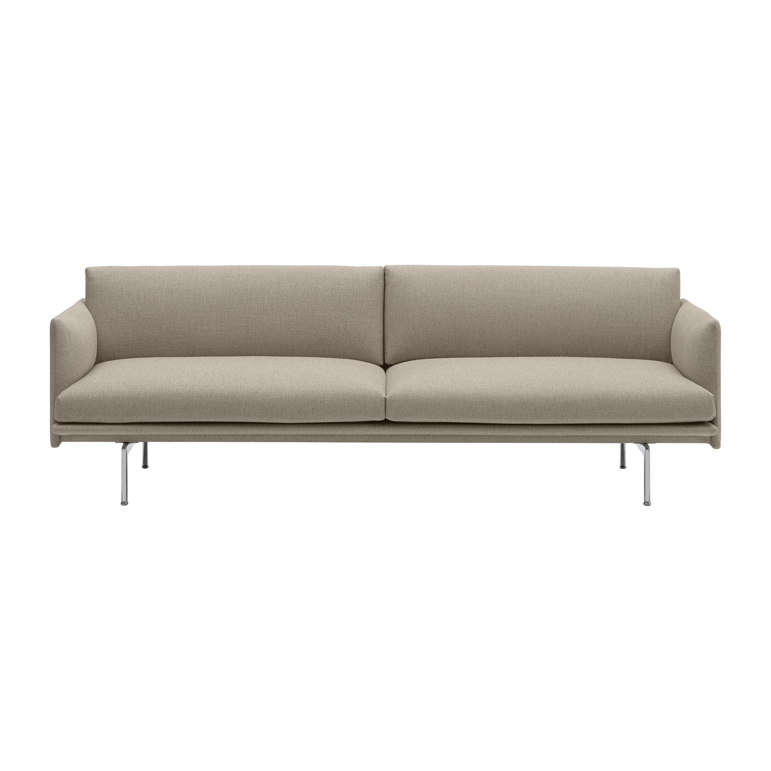 Muuto - 3 & more seater sofa Outline - Beige - Down - Designer Anderssen & Voll