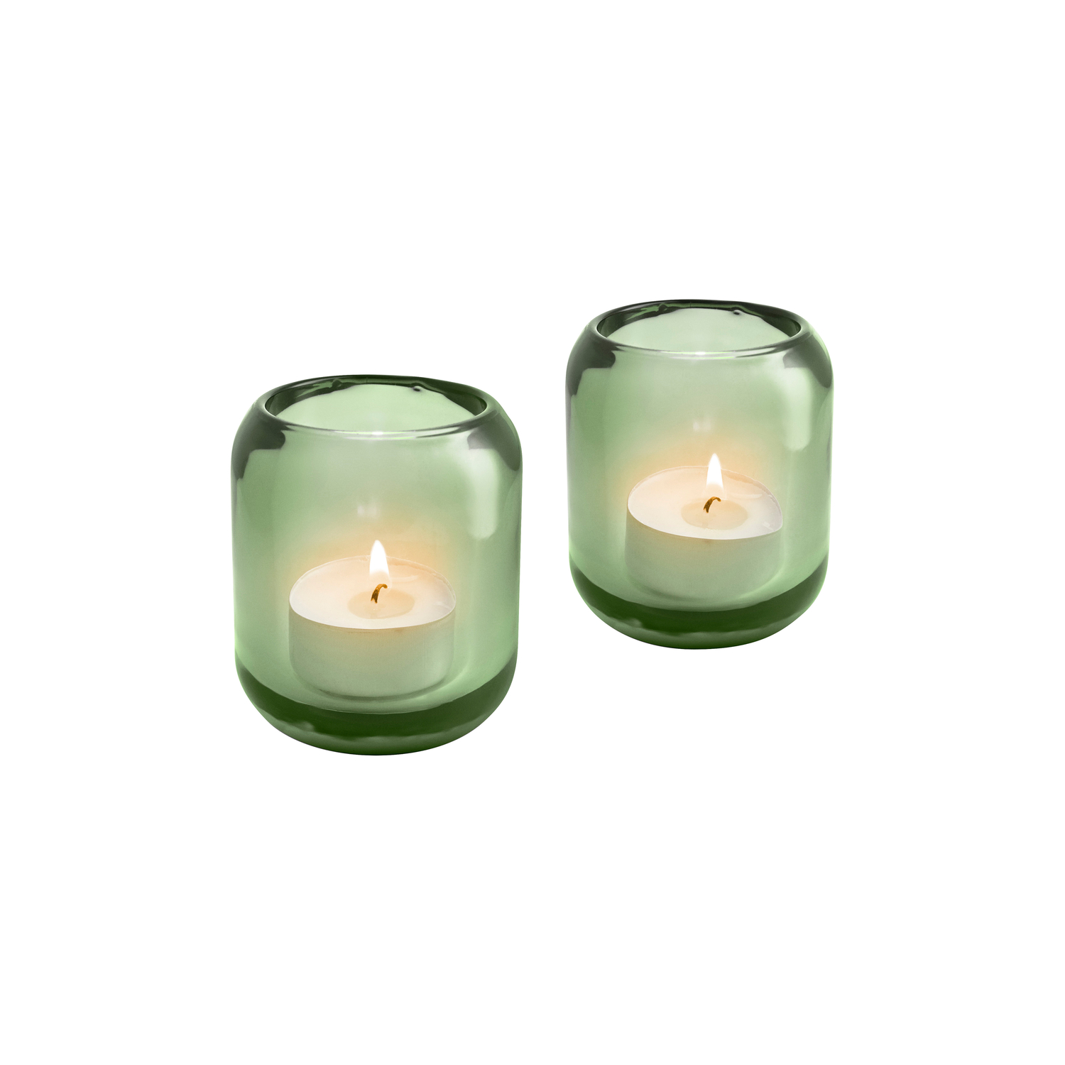 Eva Trio - Candle Holder Acorn - Green - Glass - Designer The Tools