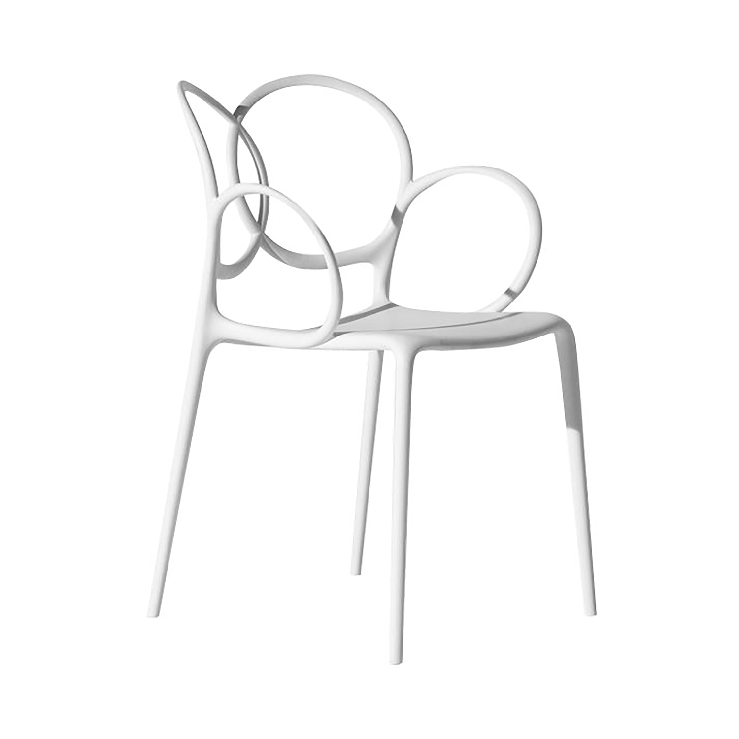 Driade White - Stackable Armchair Sissi - Polythene - Designer Ludovica & Roberto Palomba