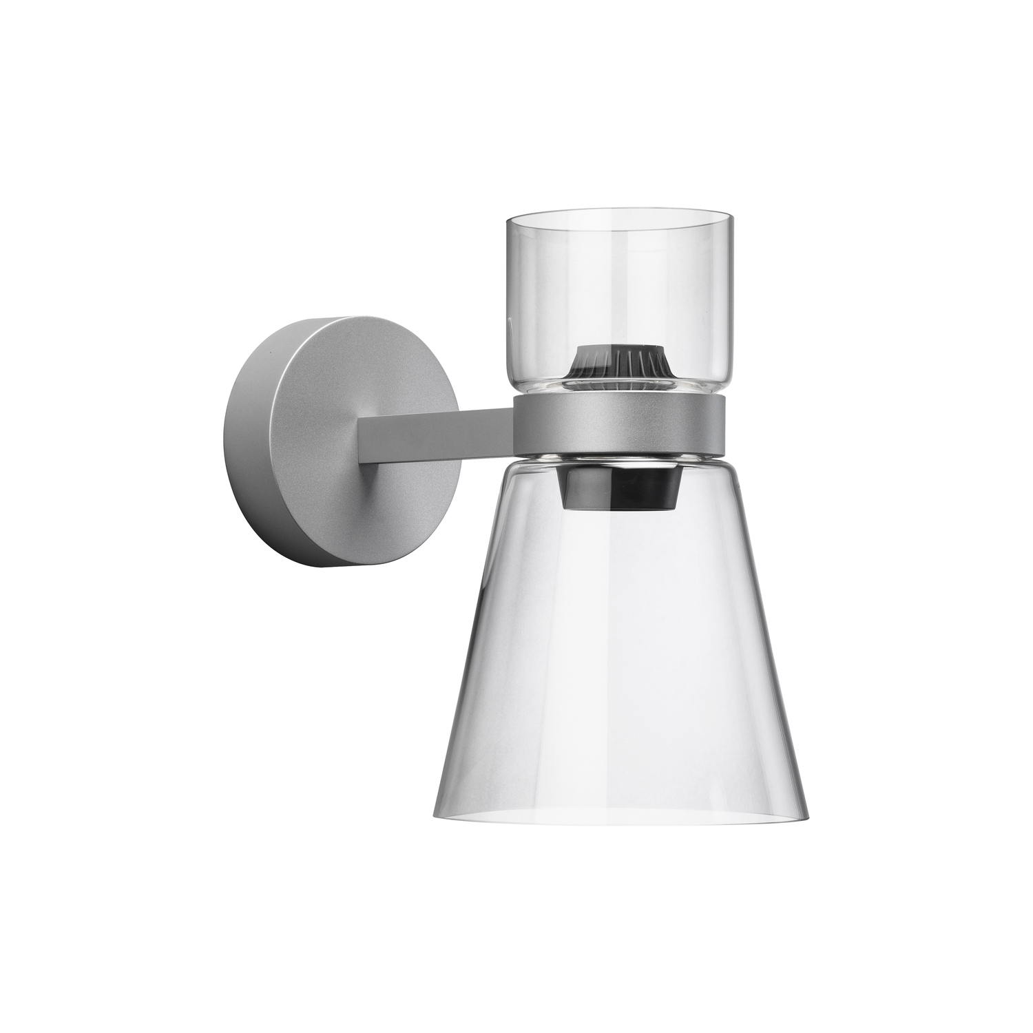 Flos Light/Silver - Wall Nocturne - Blown Borosilicate Glass - Designer Konstantin Grcic